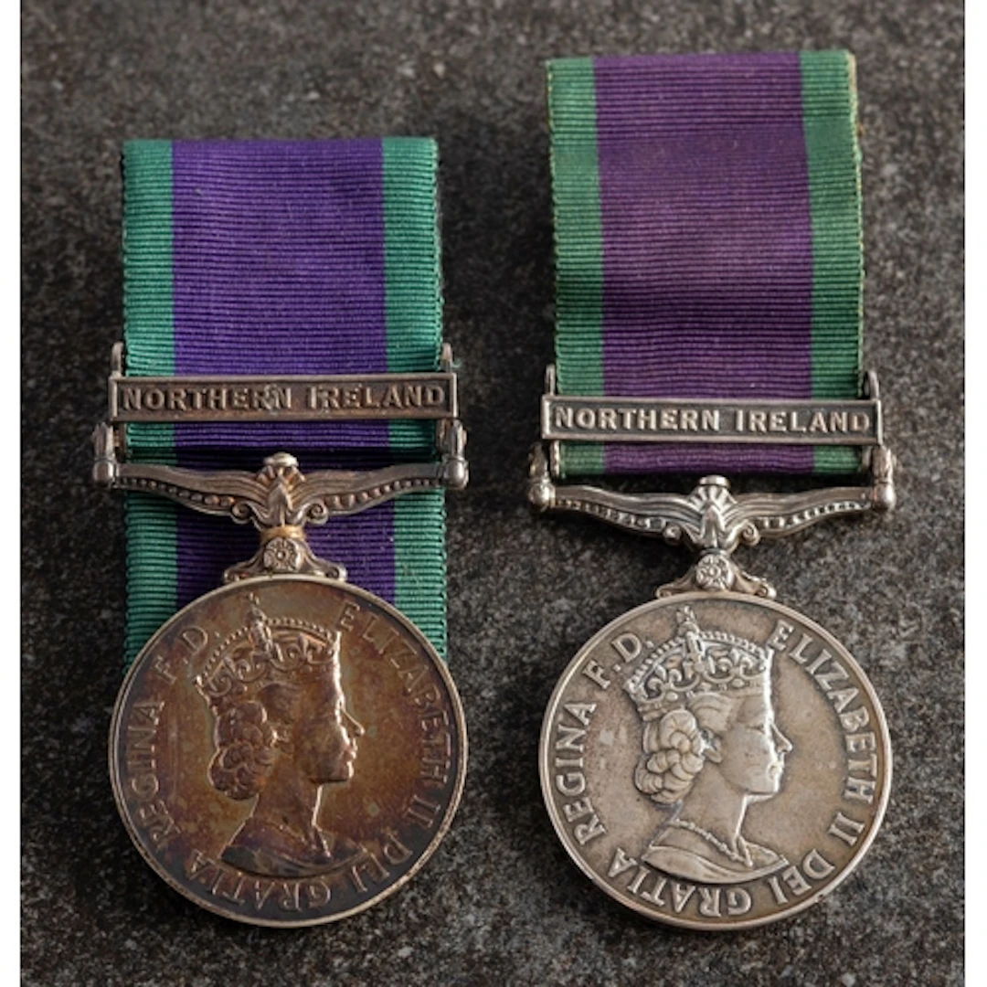 Two ERII General Service Medals with Northern Ireland clasp...