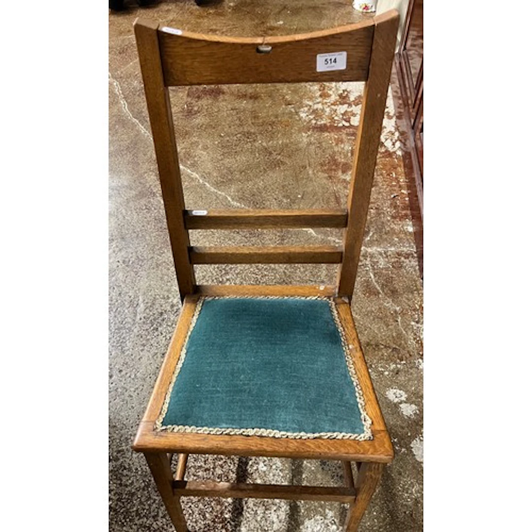 Oak bedroom chair.