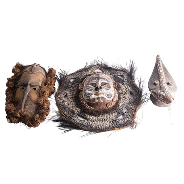 A tribal mask, probably Papua New Guinea and possibly the Se...