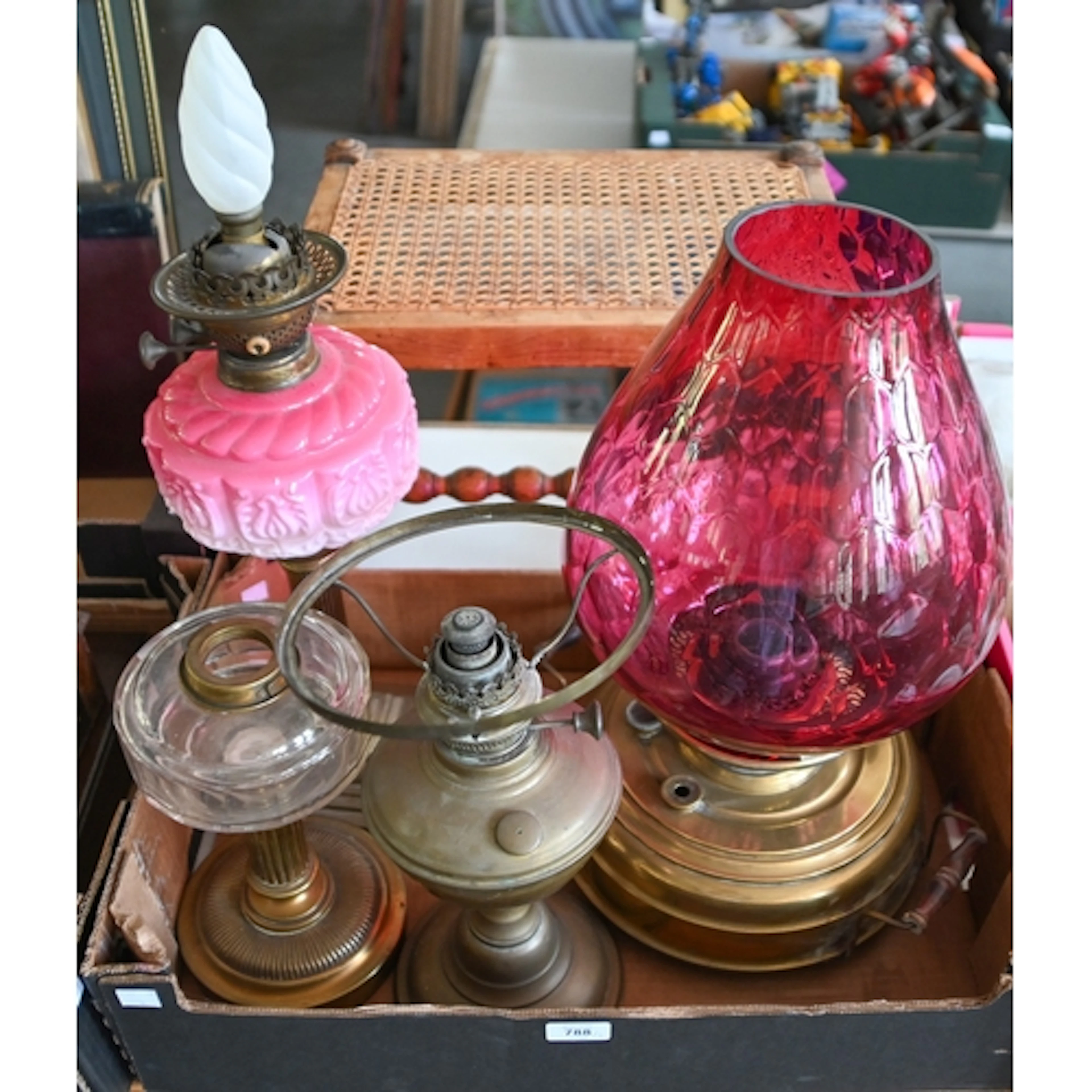Miscellaneous Victorian and later bygones, to include brass ...