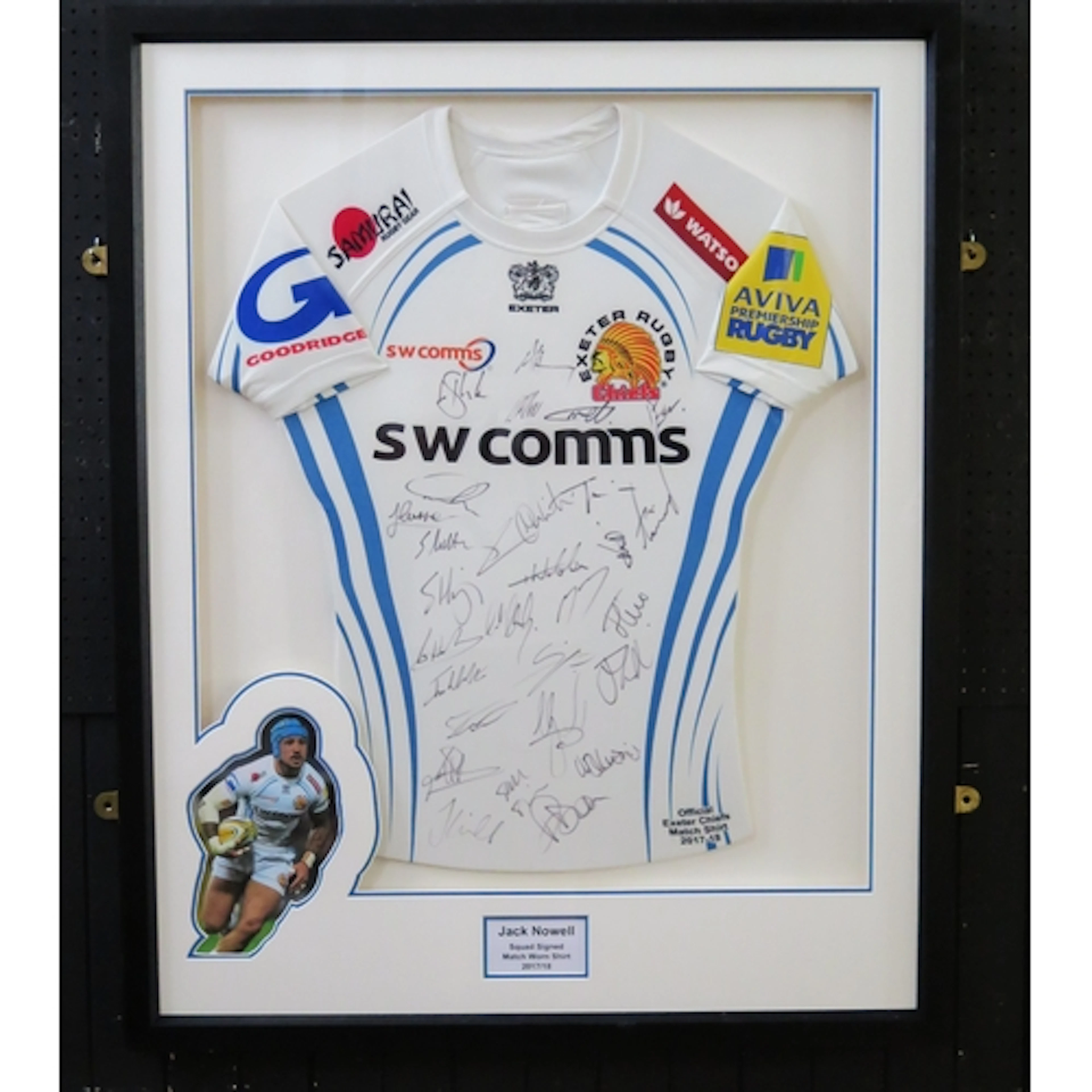Exeter Chiefs, Jack Nowell, match worn shirt signed by the e...