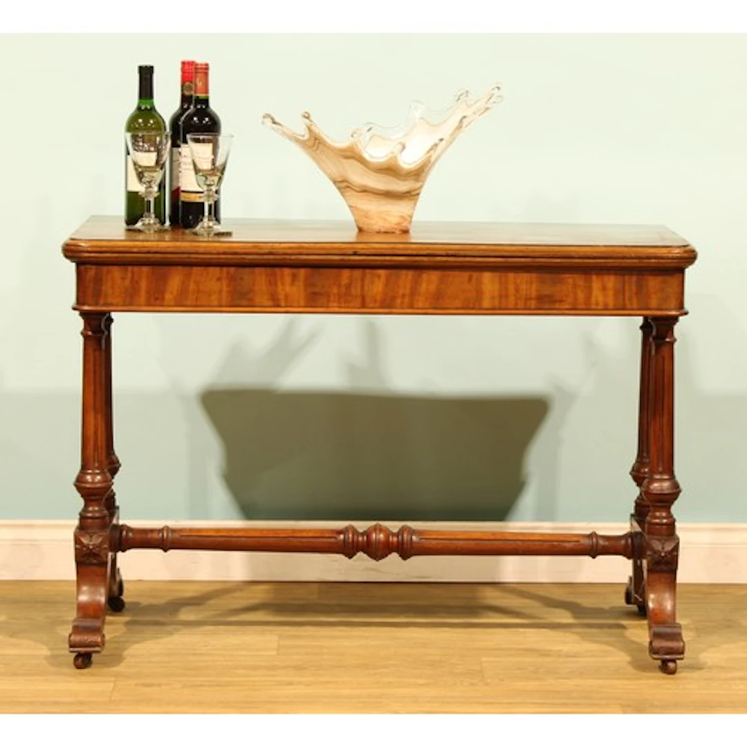 A Victorian mahogany card table, of larger proportions, by S...