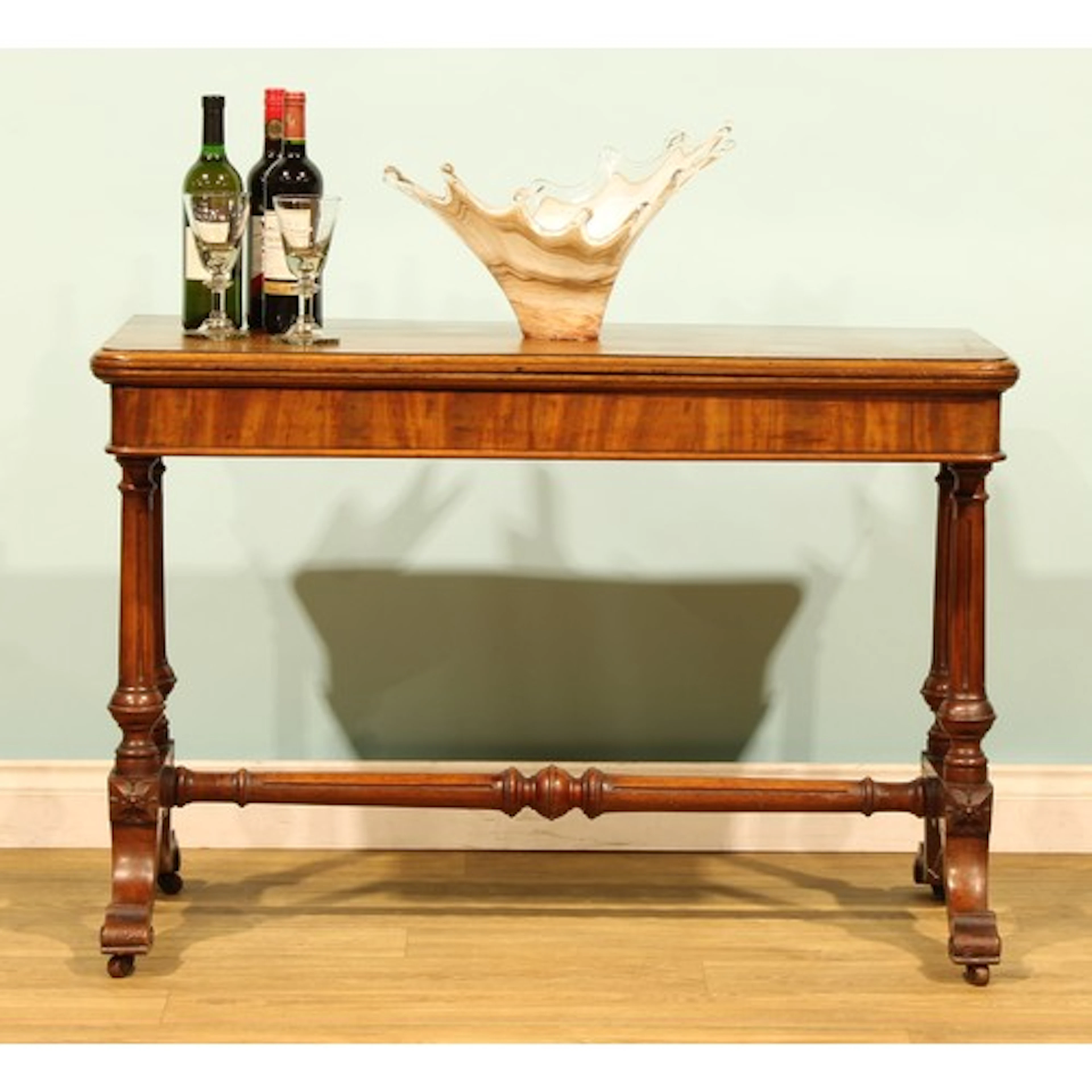 A Victorian mahogany card table, of larger proportions, by S...