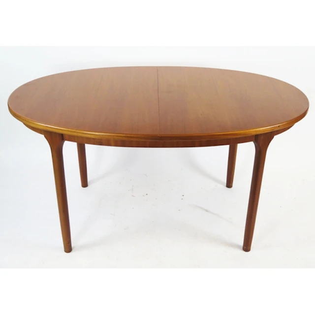 Mid Century teak Macintosh extending table with banded edges...