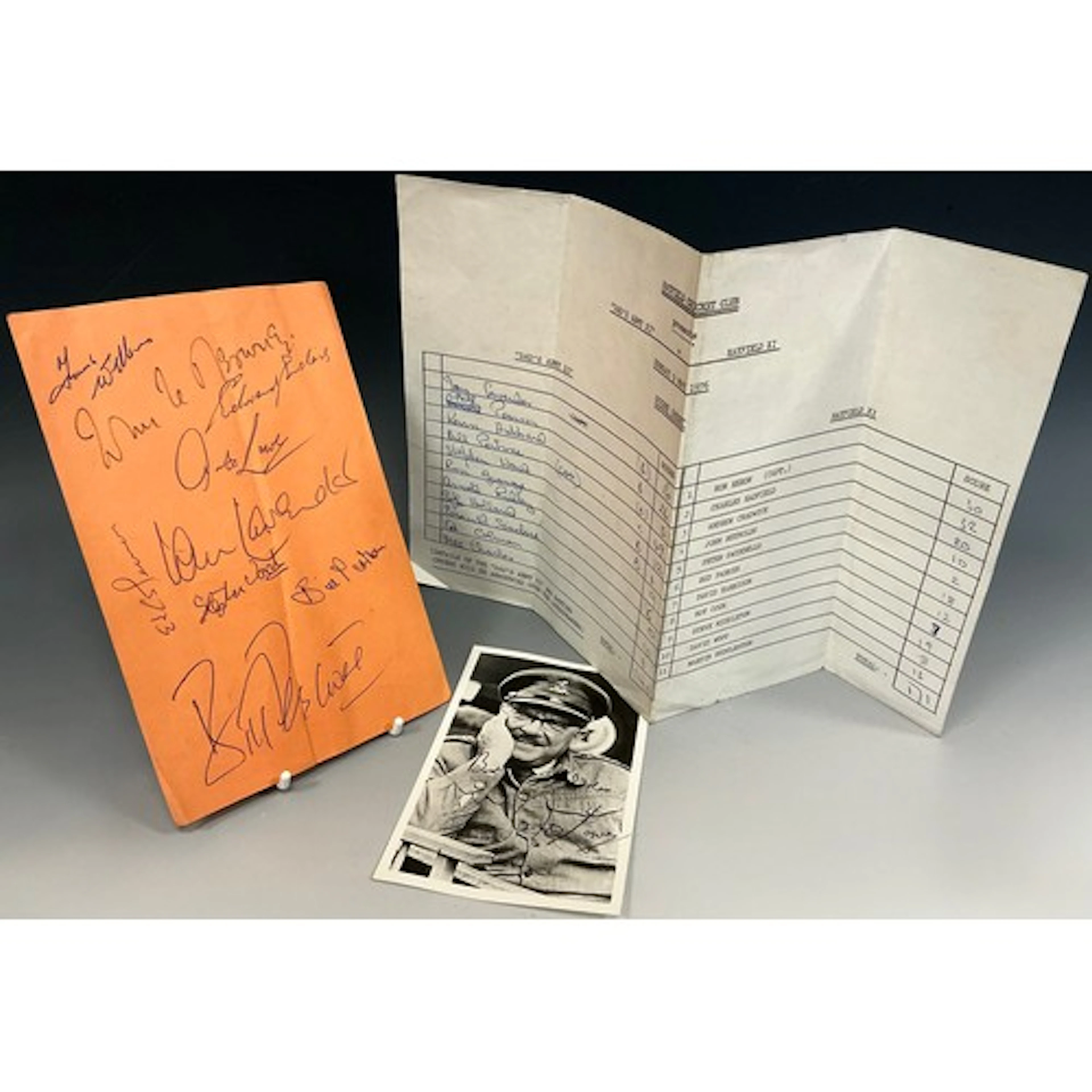 Dad's Army - An autographed card - 'Hayfield Cricket Club pr...
