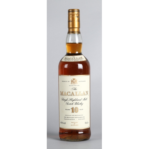 Macallan single highland malt scotch whisky 10 year old, 40%...