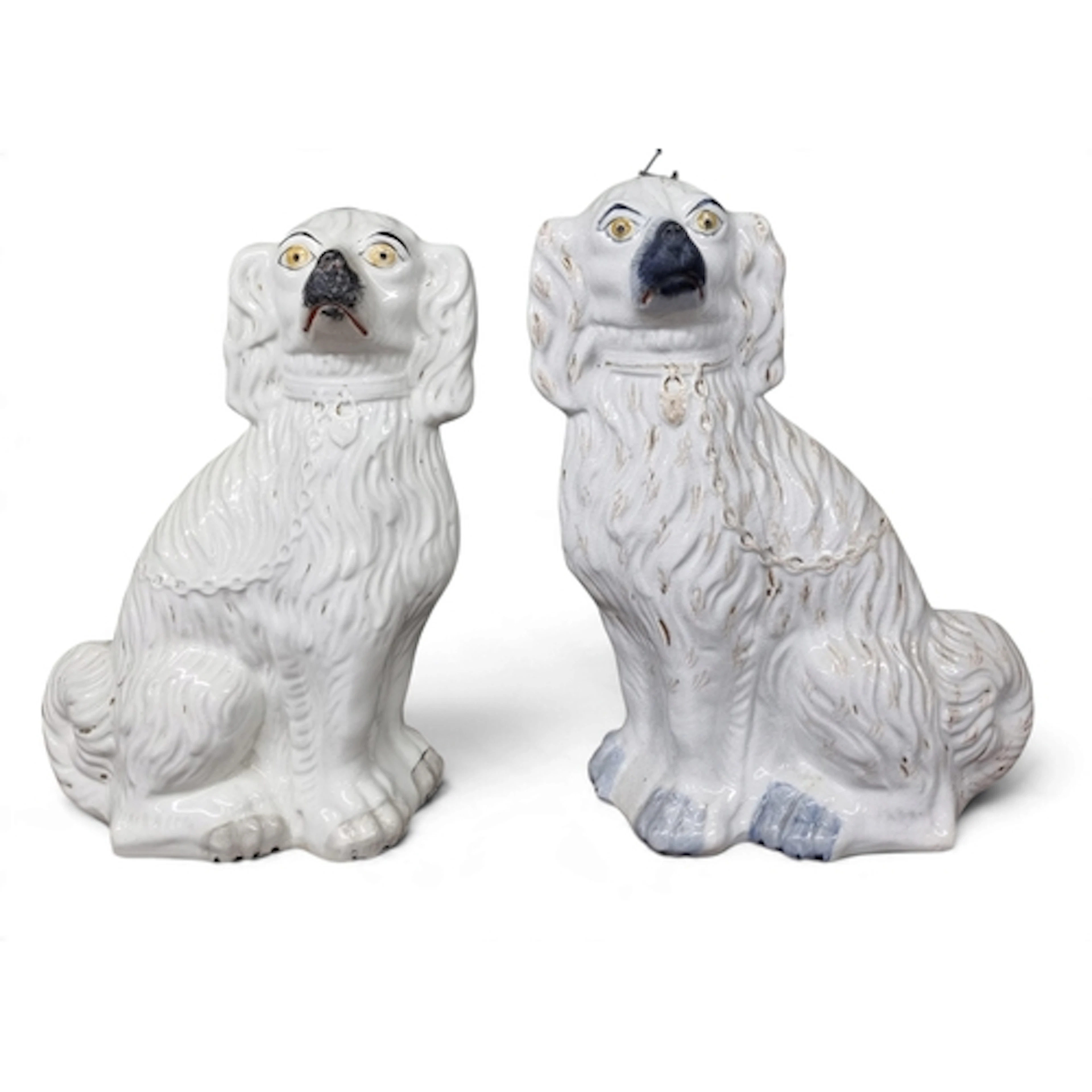 A pair of 19th Century Staffordshire Dogs. H 33 cm approx.
