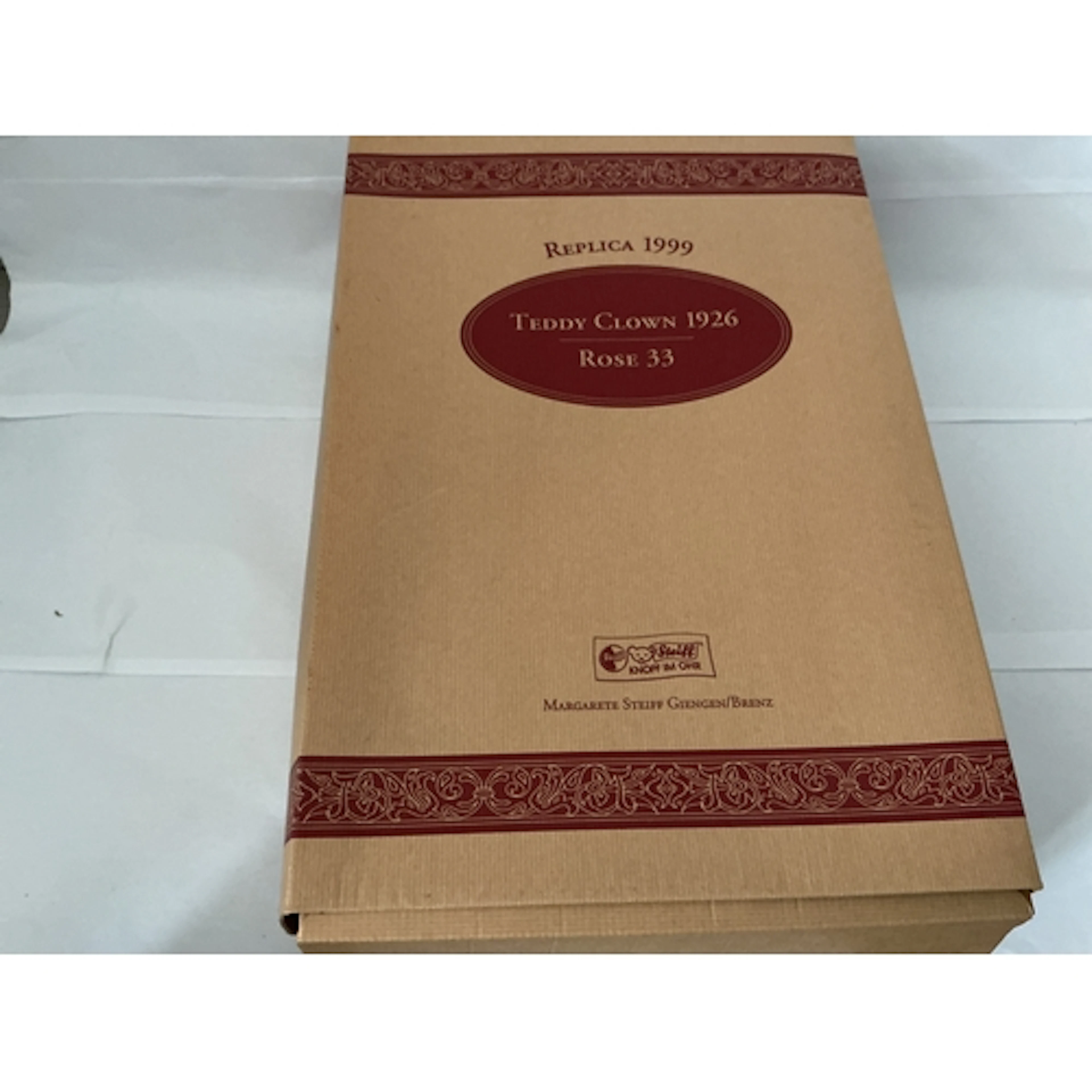 A Boxed 1999 Replica of The Teddy Clown 1926 Rose 33 Steiff ...