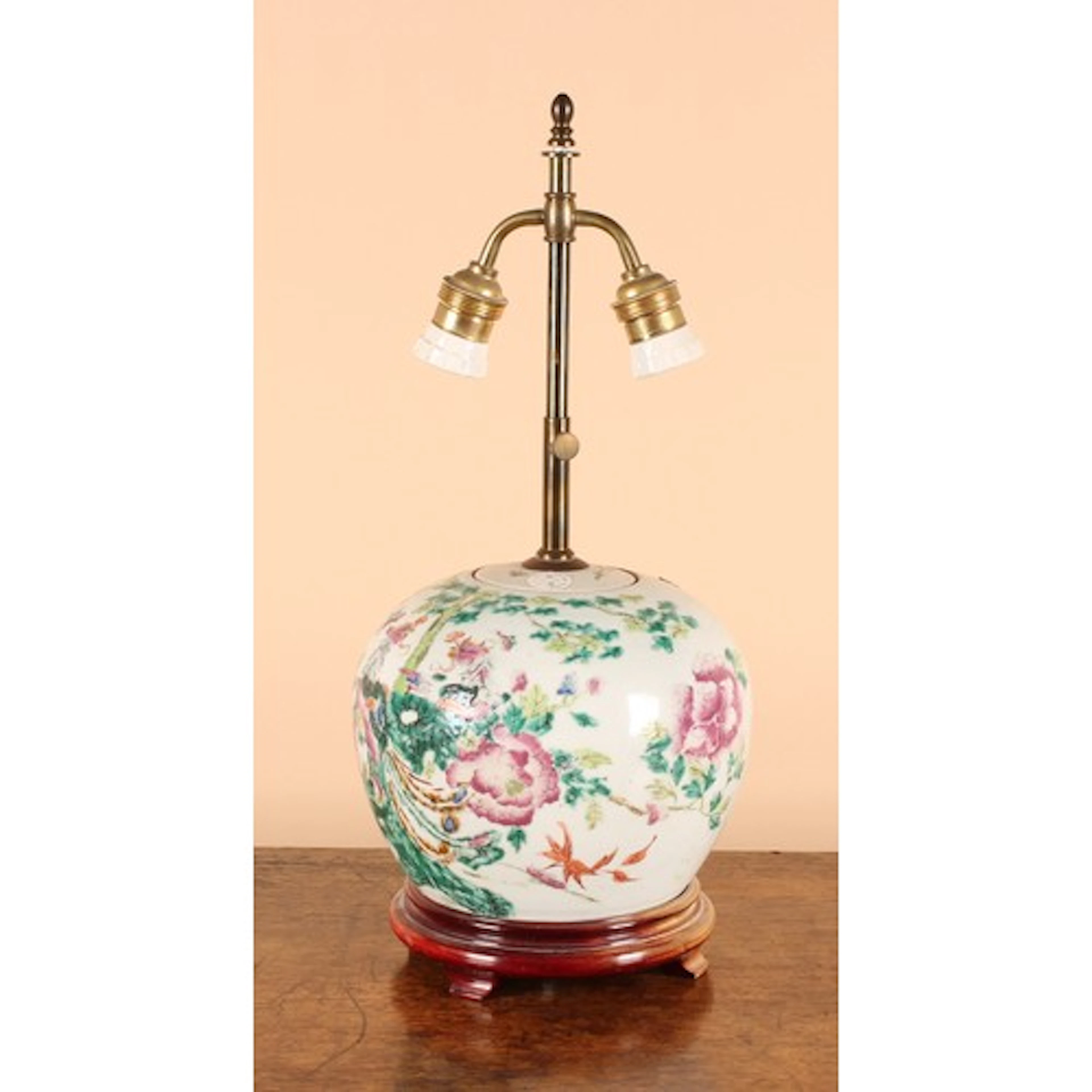 An early 20th century Chinese Straits porcelain ovoid ginger...