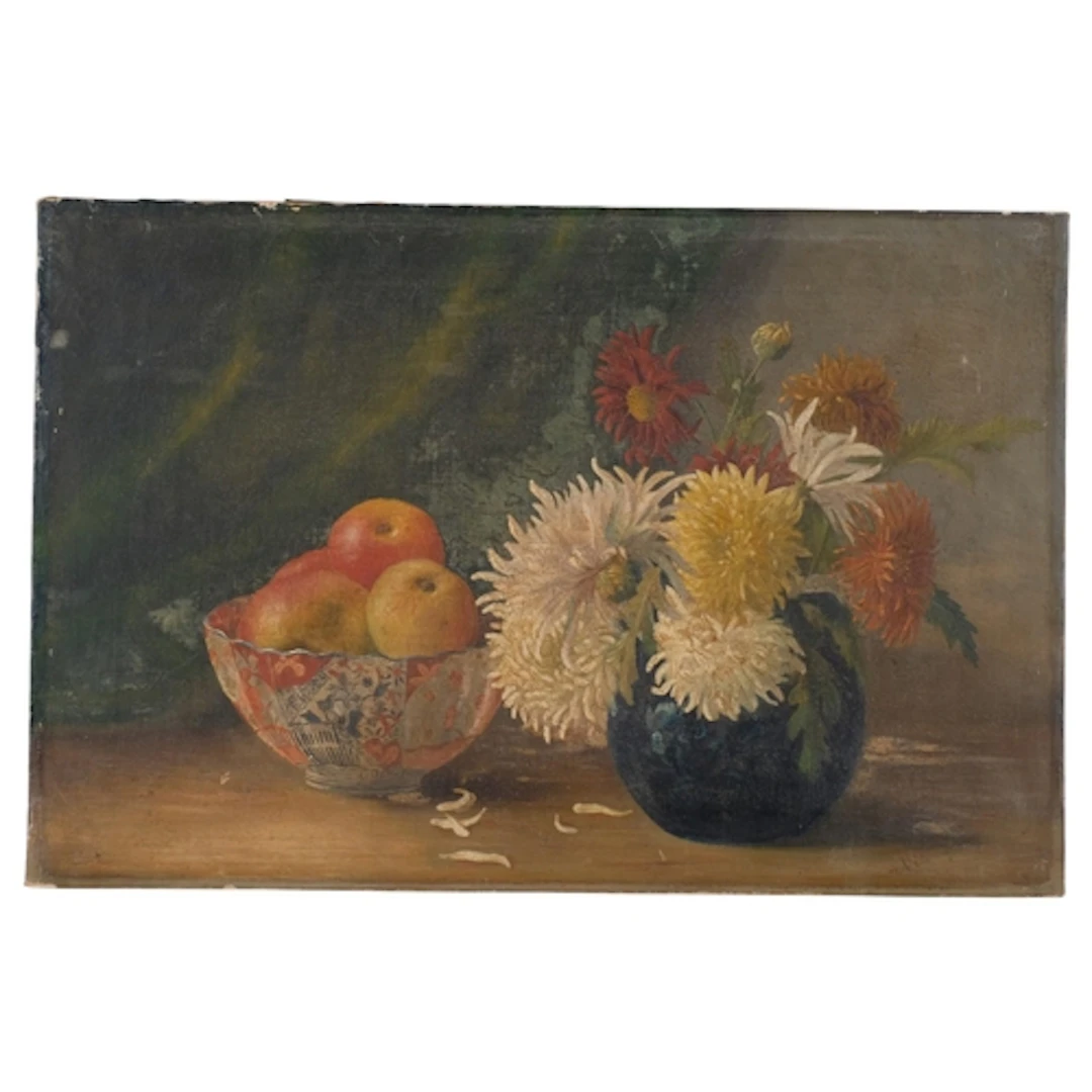 Still life study, late 19th/early 20th century oil on canvas...