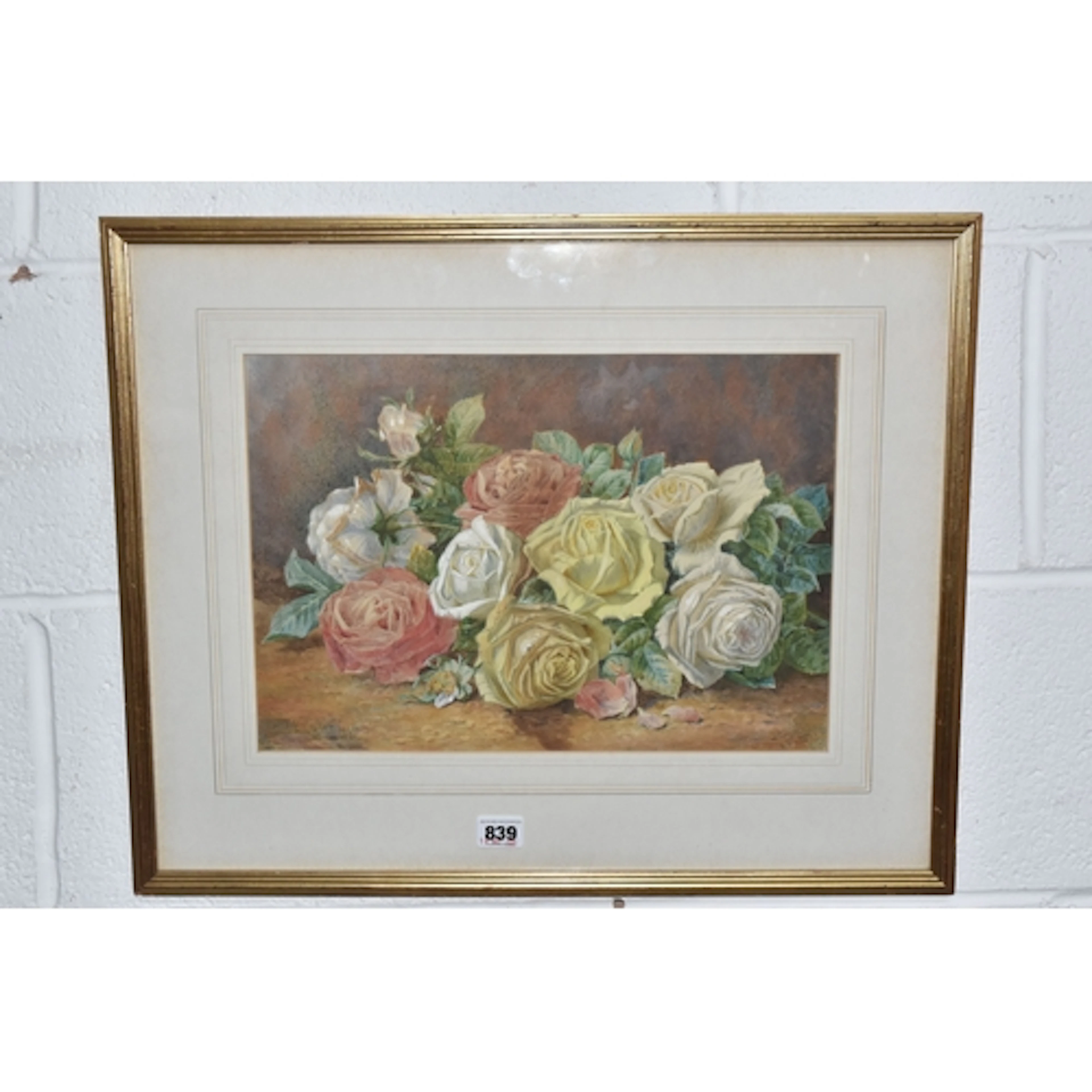 THOMAS FREDERICK COLLIER (1823-1885) STILL LIFE WITH ROSES, ...