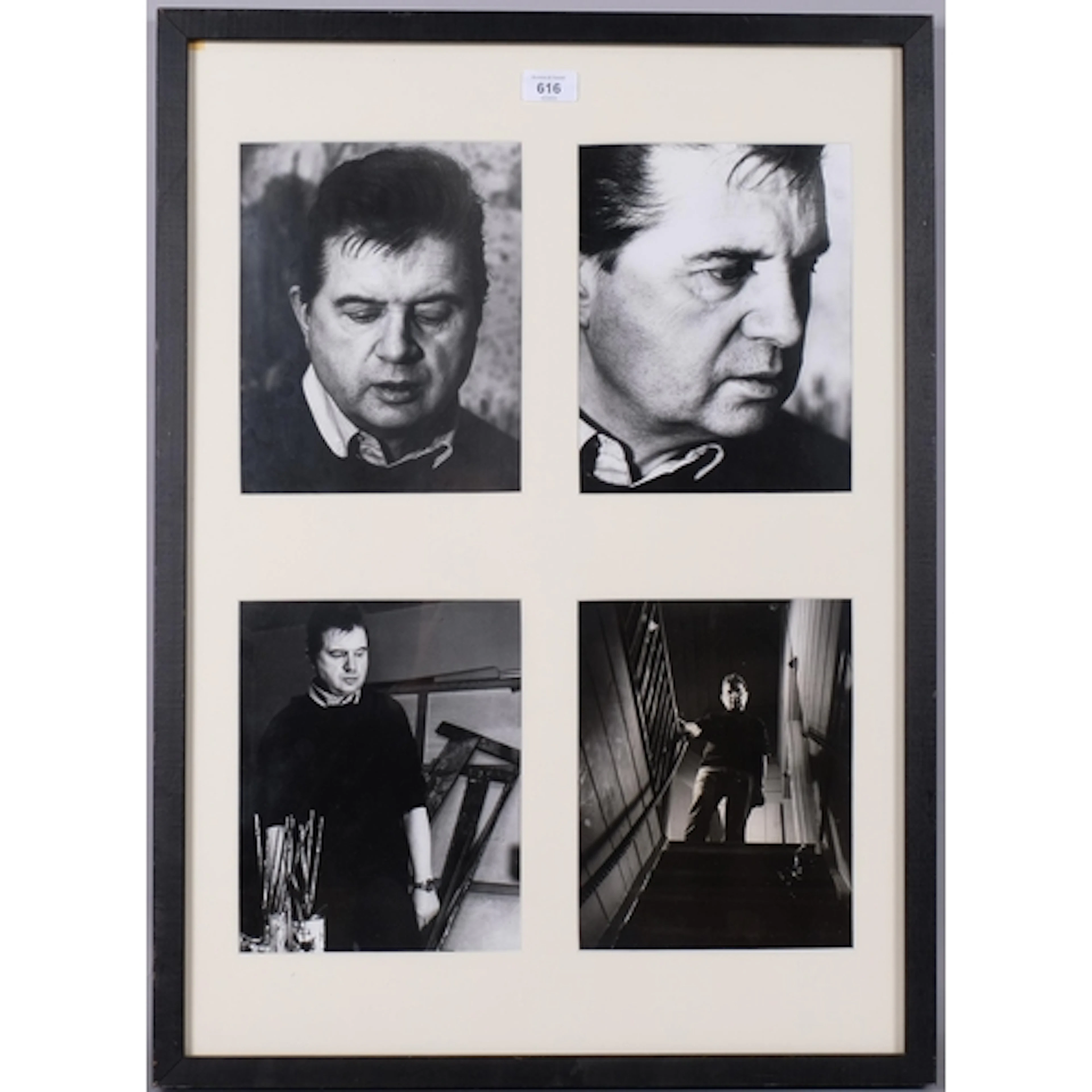 Francis Bacon, four portrait studies, original silver gelati...
