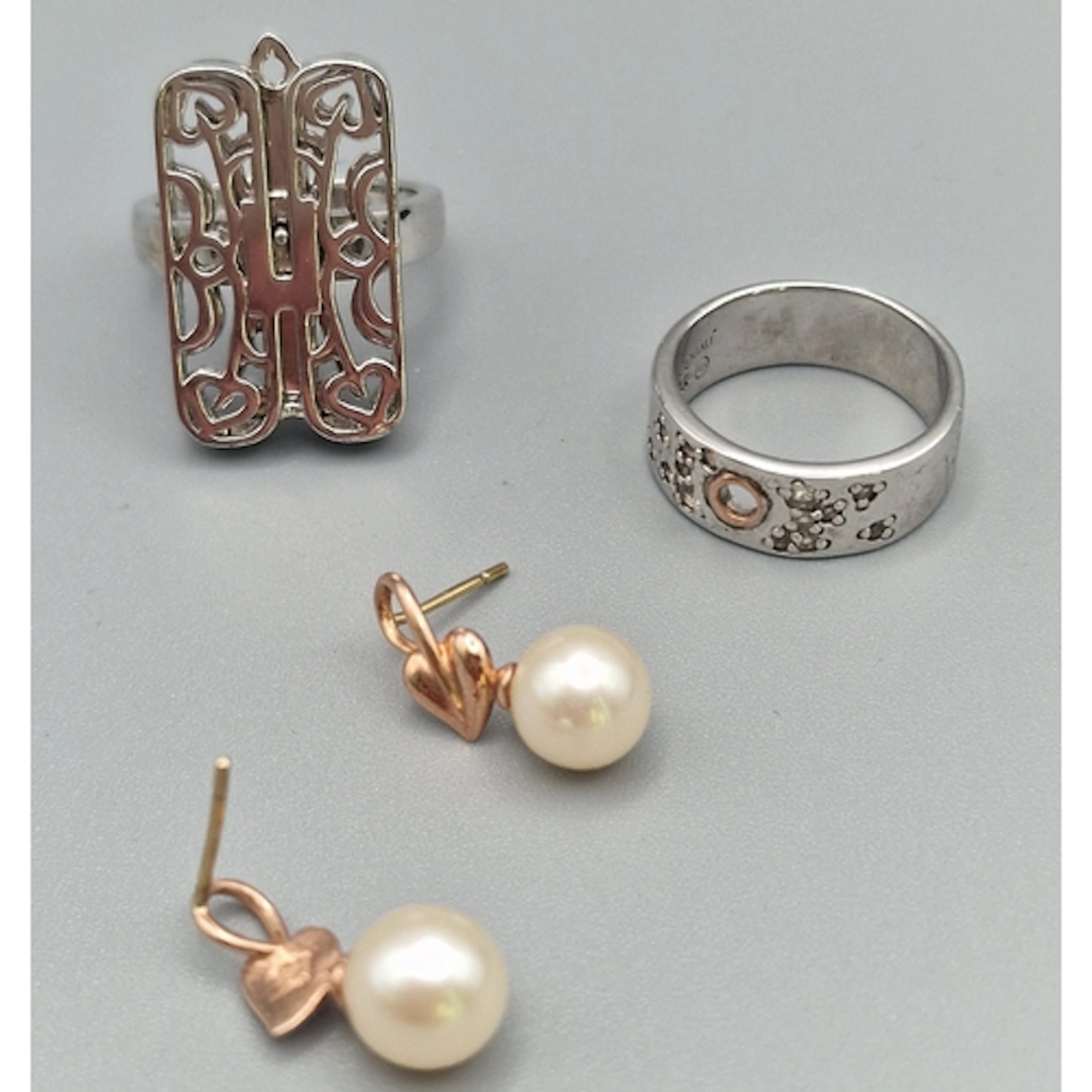 Clogau Cariad Sparkle band ring with 9ct Welsh rose gold and...