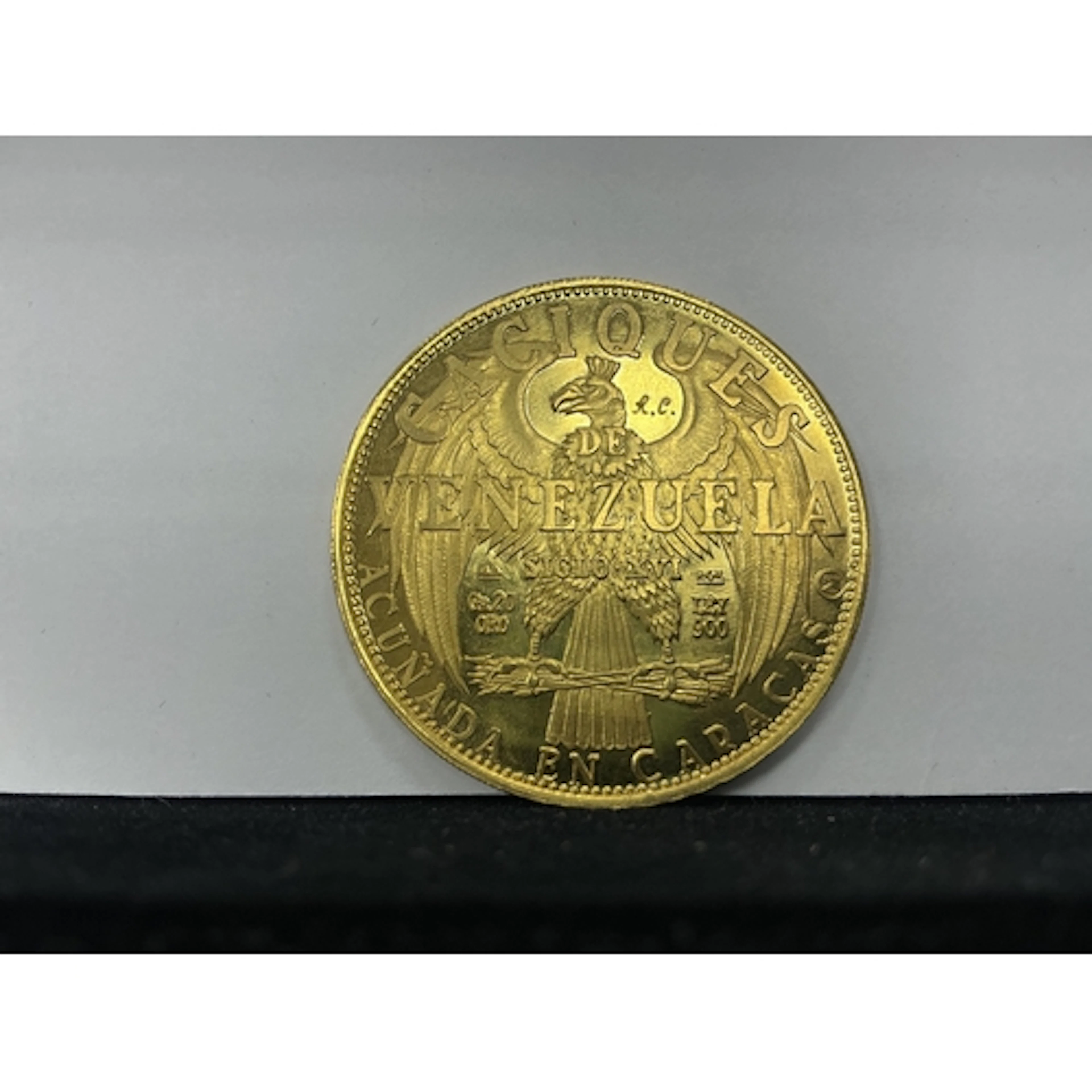 Venezuela gold coins, 1955-60 Caciques De Venezuela URIMARE ...