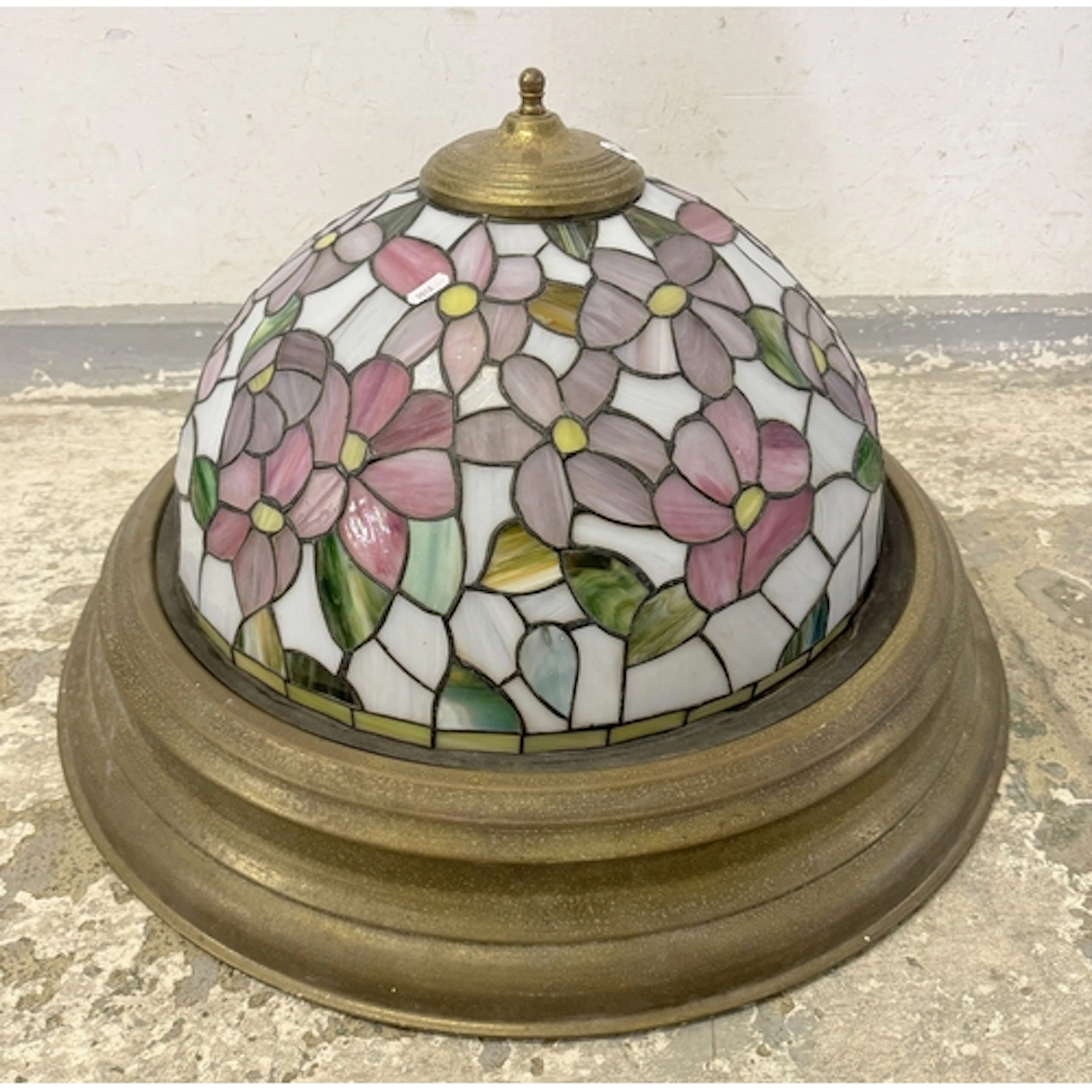Large Tiffany Style Stained Glass Lampshade/Chandelier with ...
