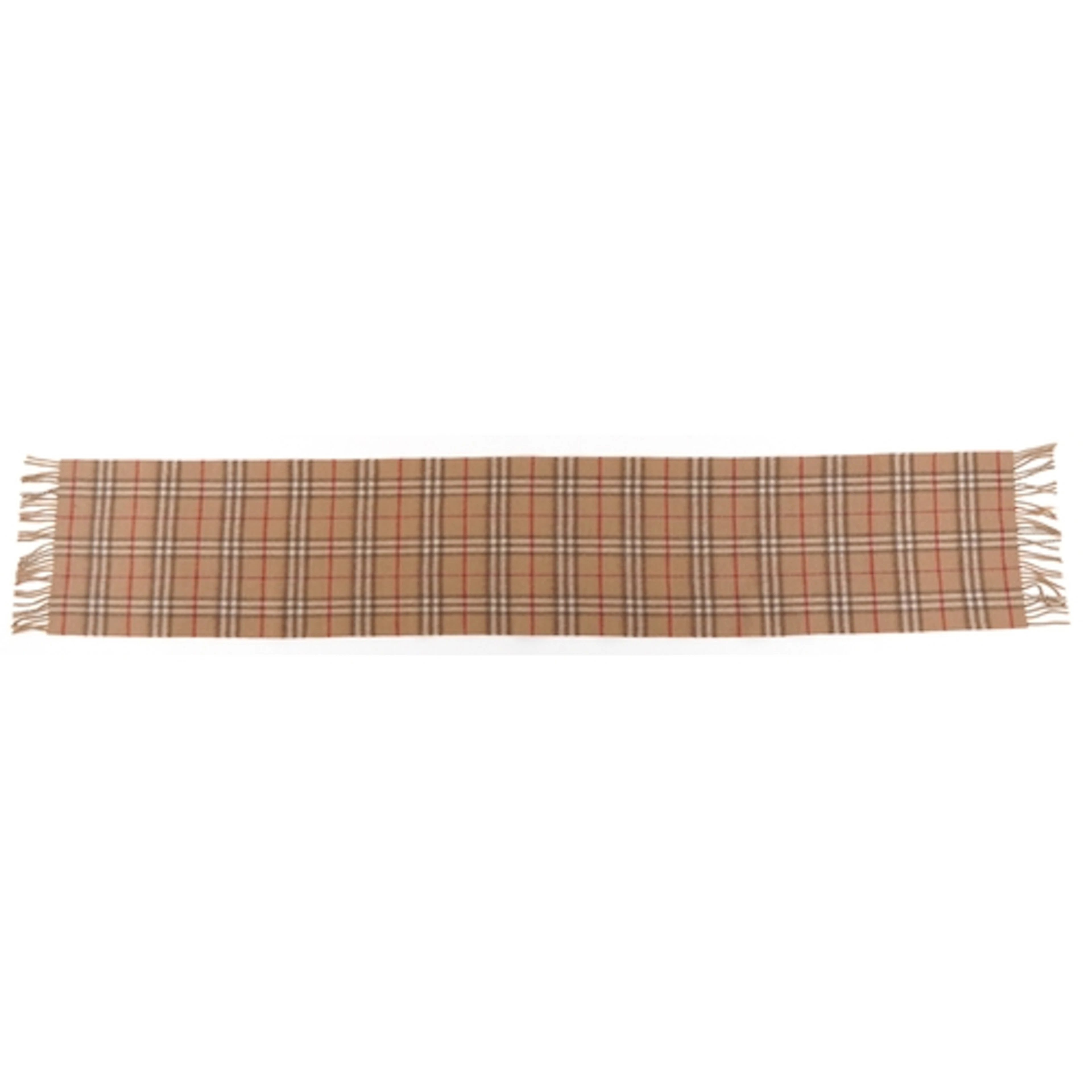 Burberry 100% cashmere chequered scarf, 160cm in length.