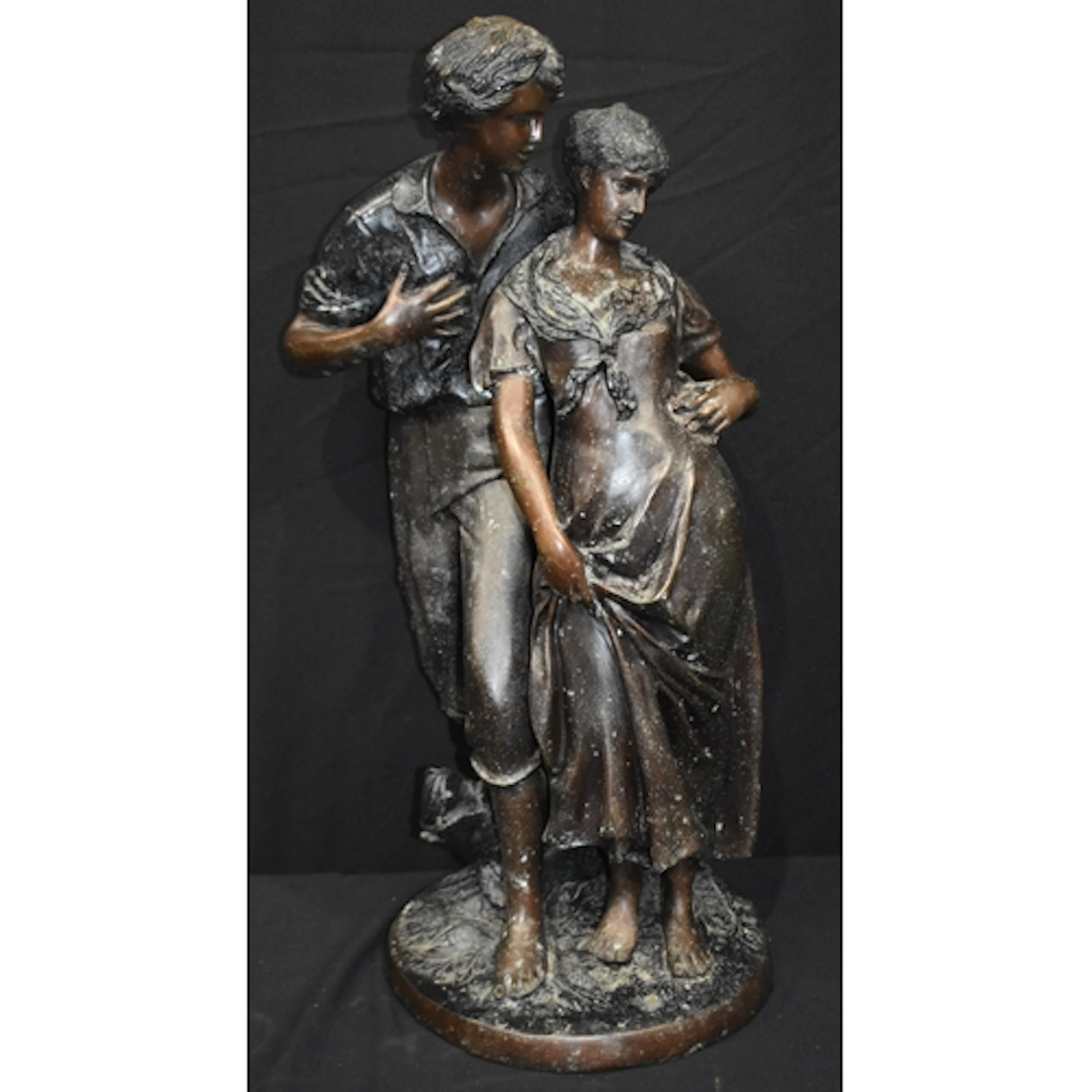 A large bronze casting "Lovers" by Madrassi 71cm