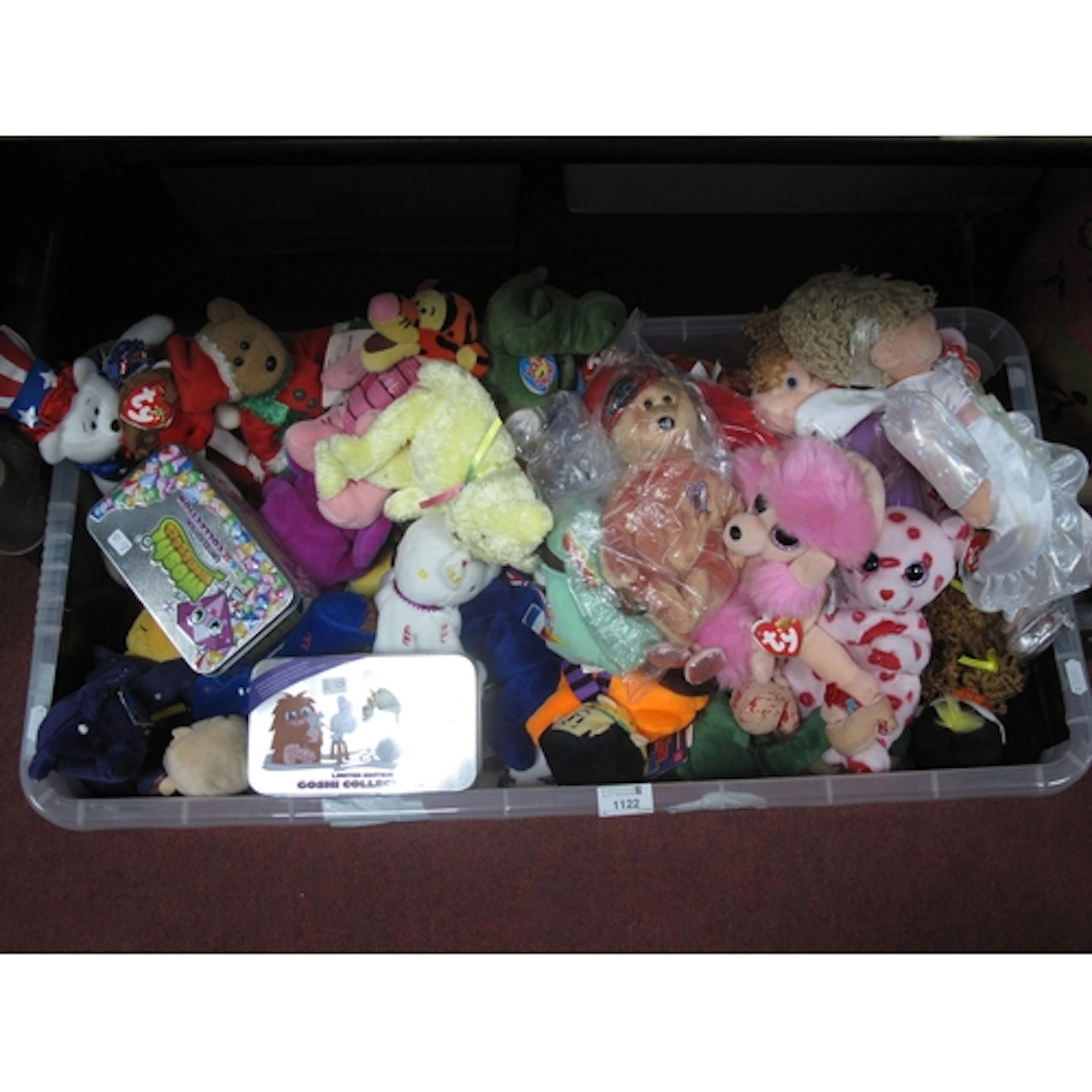 A quantity of soft toys mostly by TY. :- One Tub.