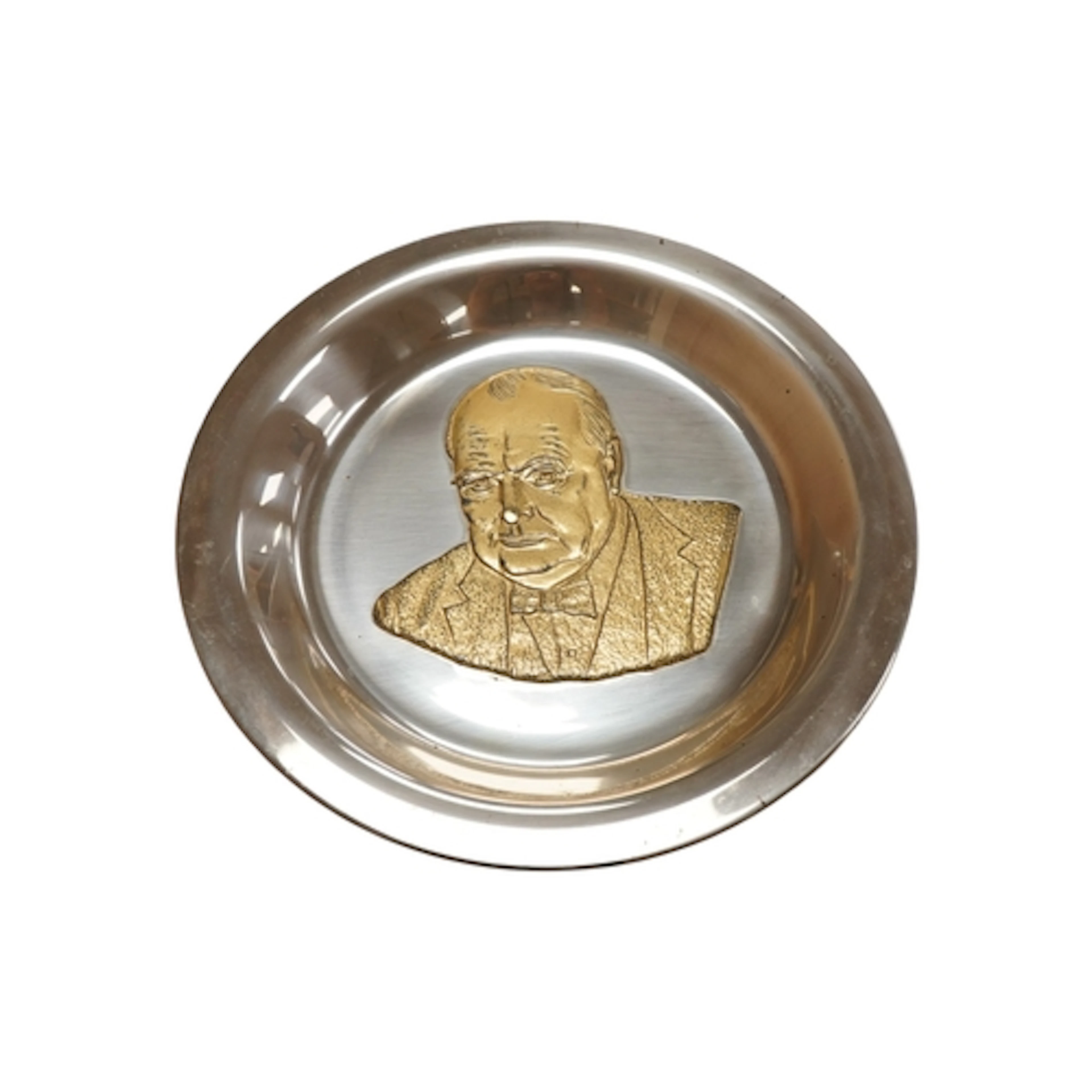A 1970's filled silver 'The Churchill Centenary Trust Plate'...