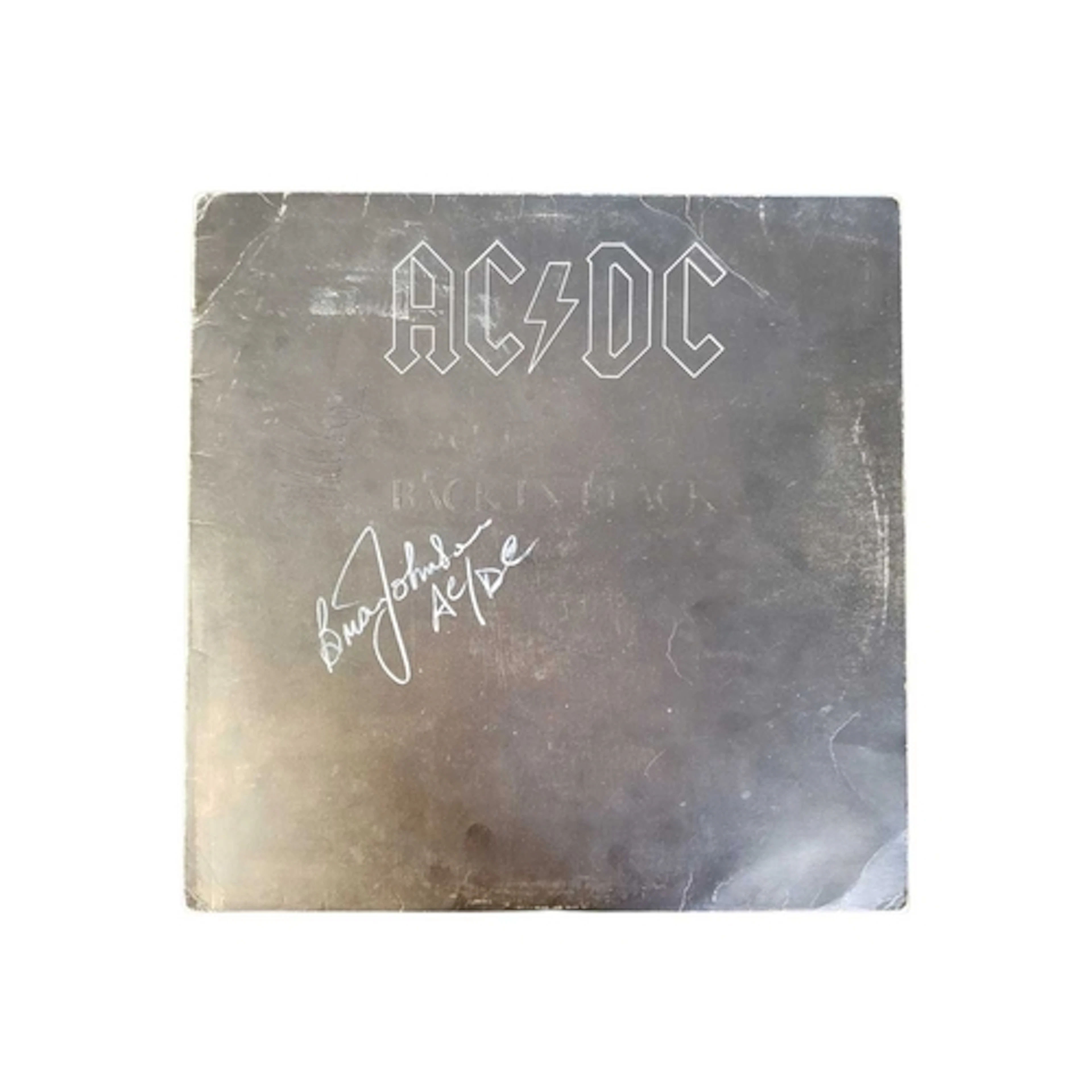 AC/DC (Band) - 1980 Back In Black K 50735 - Autographed 12" ...