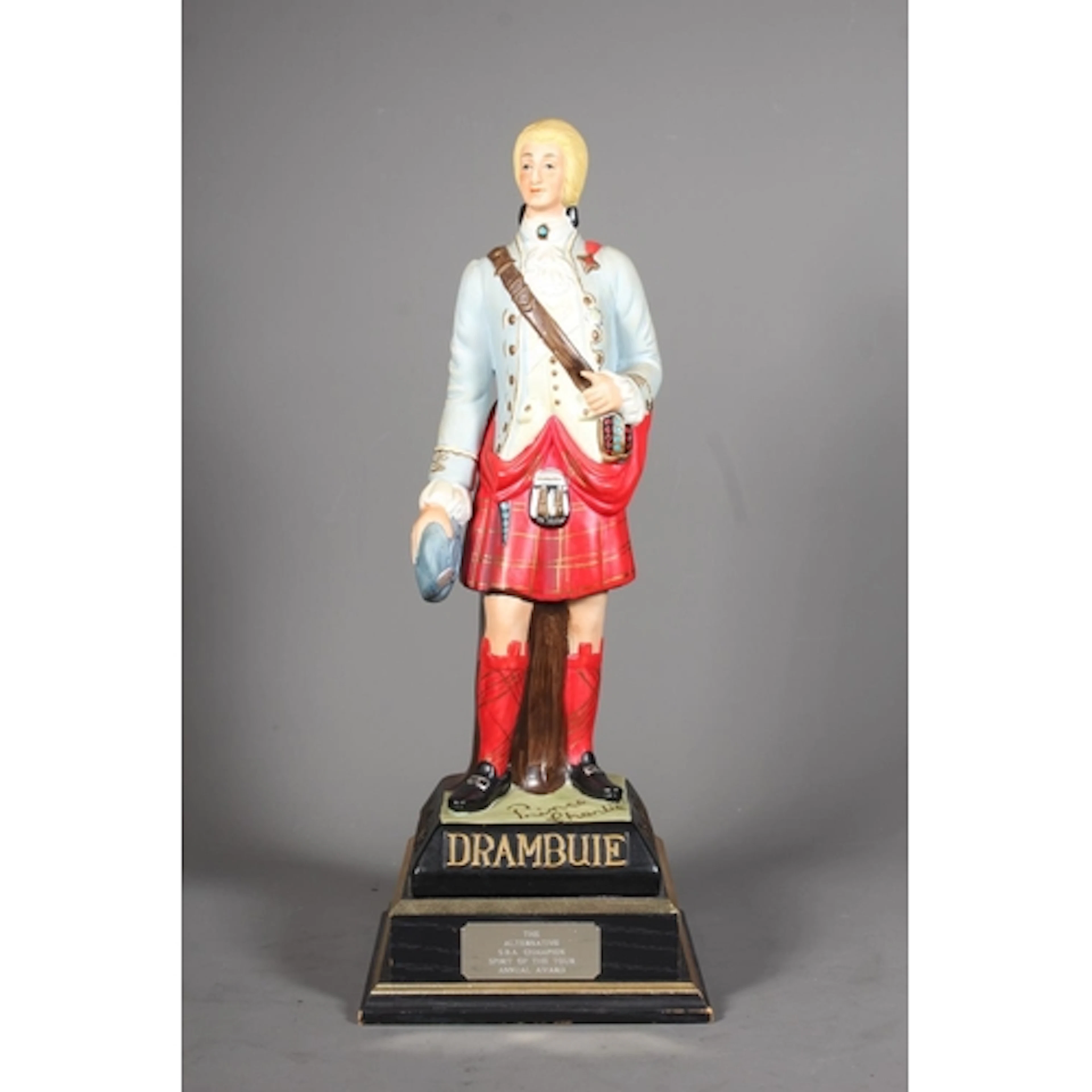 Scotch whisky advertisement mascot for Drambuie Prince Charl...