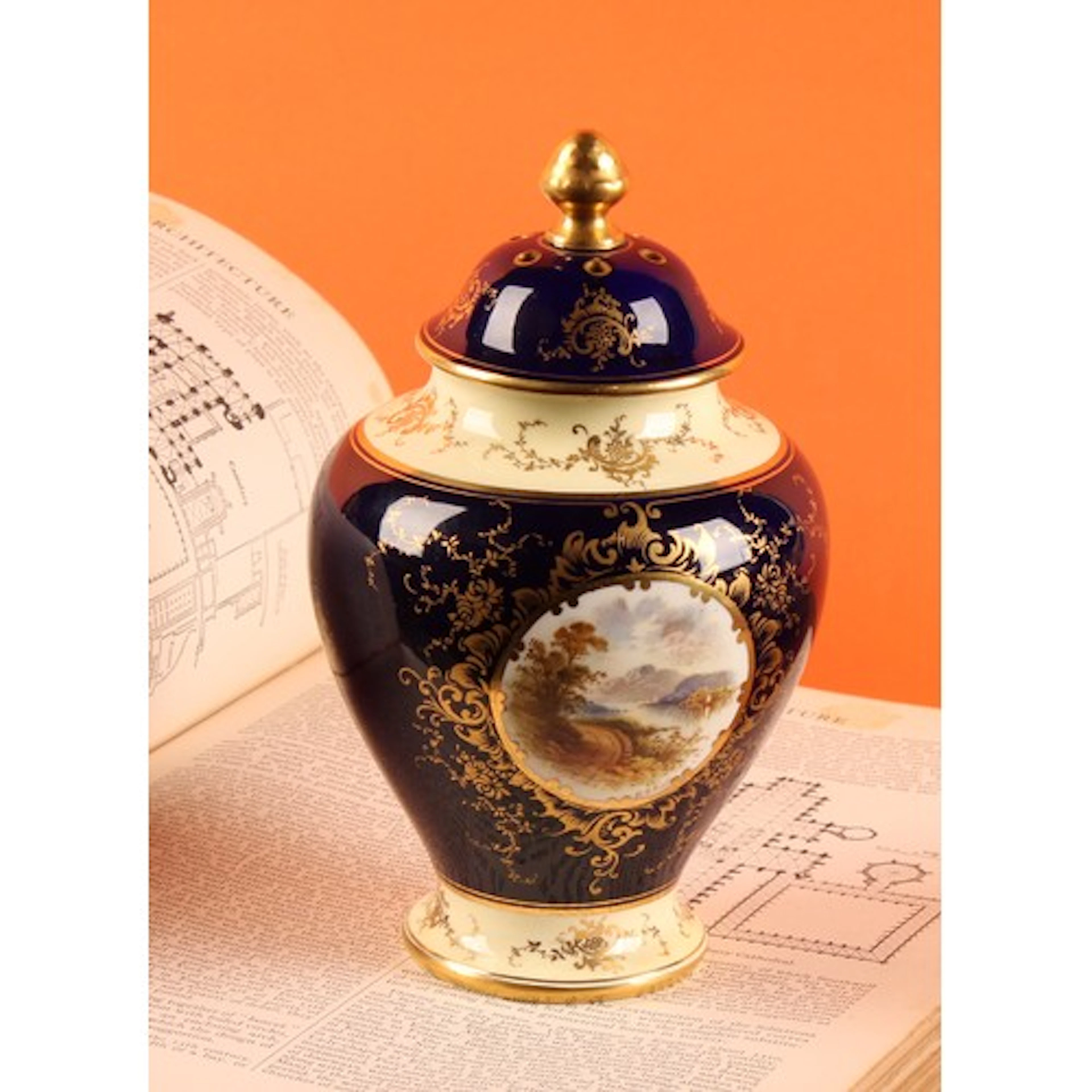 A late 19th/early 20th century Coalport named view ovoid pot...
