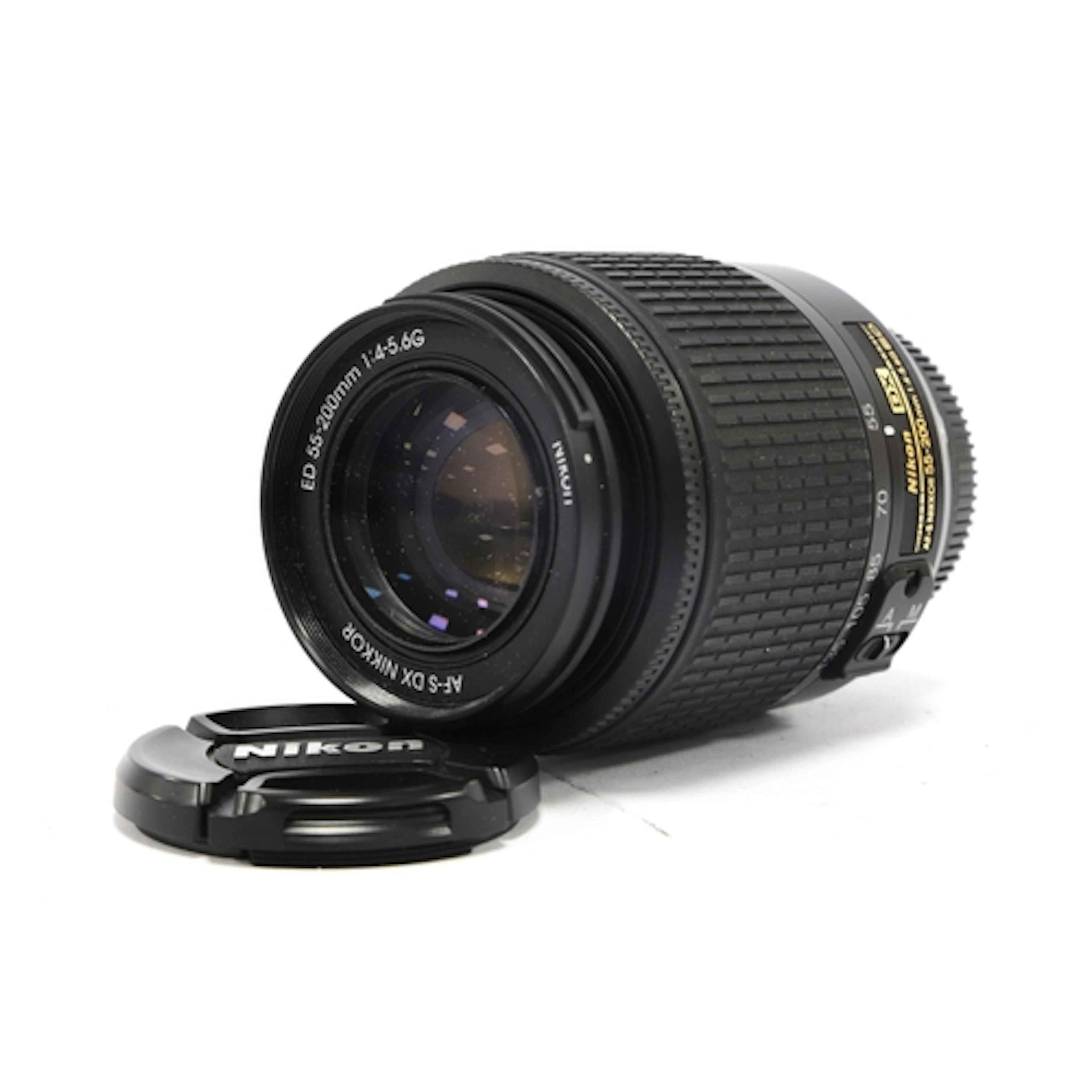 Nikon AF-S DX Dikkor 55-200mm f/4-5.6G ED Lens, soft case, U...