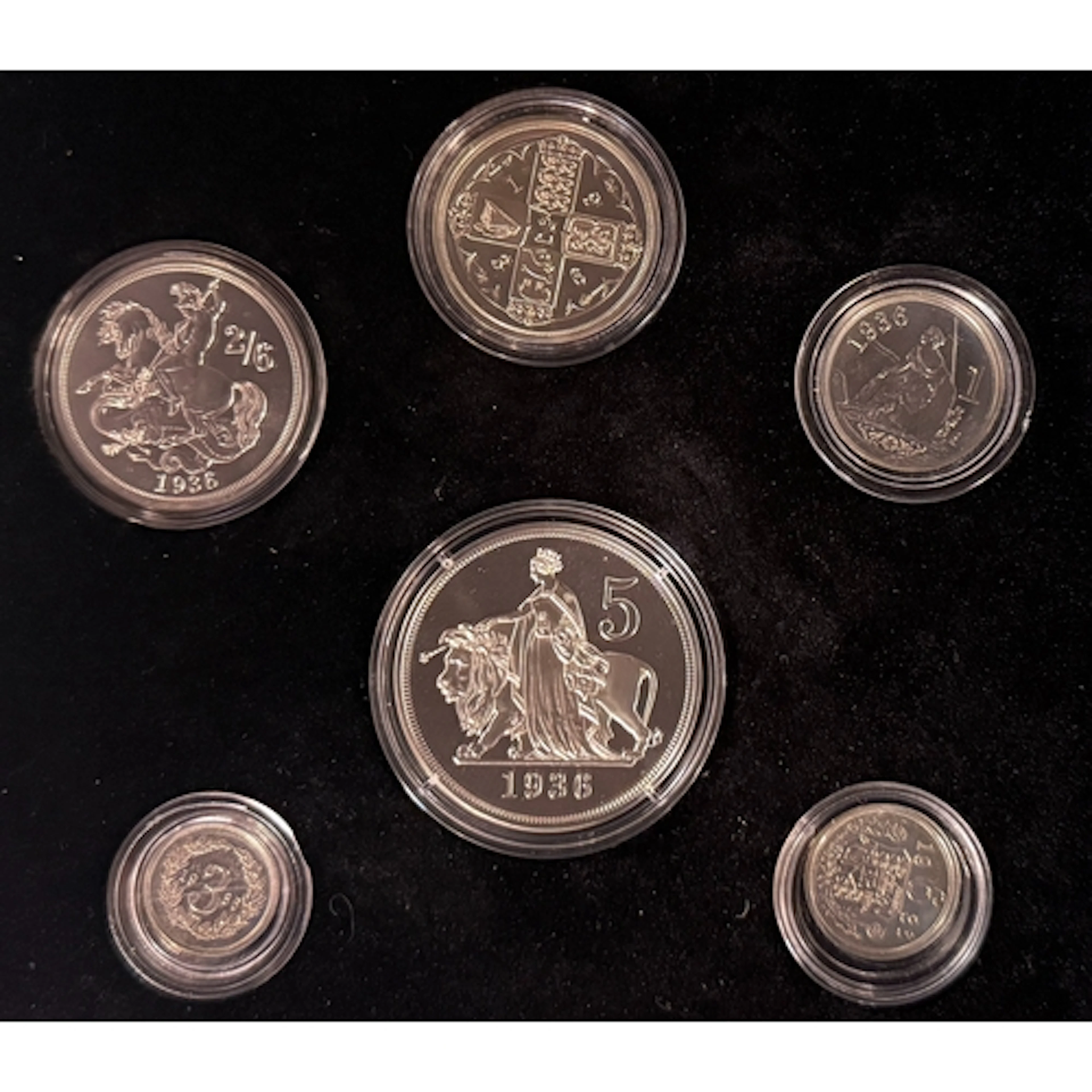 UK King Edward VIII modern pattern and fantasy six-coin silv...