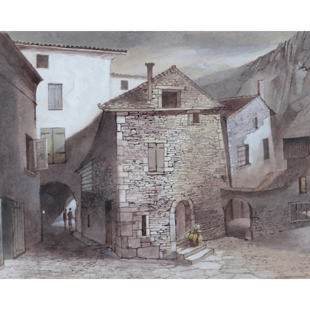 § § Ernest Greenwood (1913-2009) 'Orpierre' 1988, ink, wate...