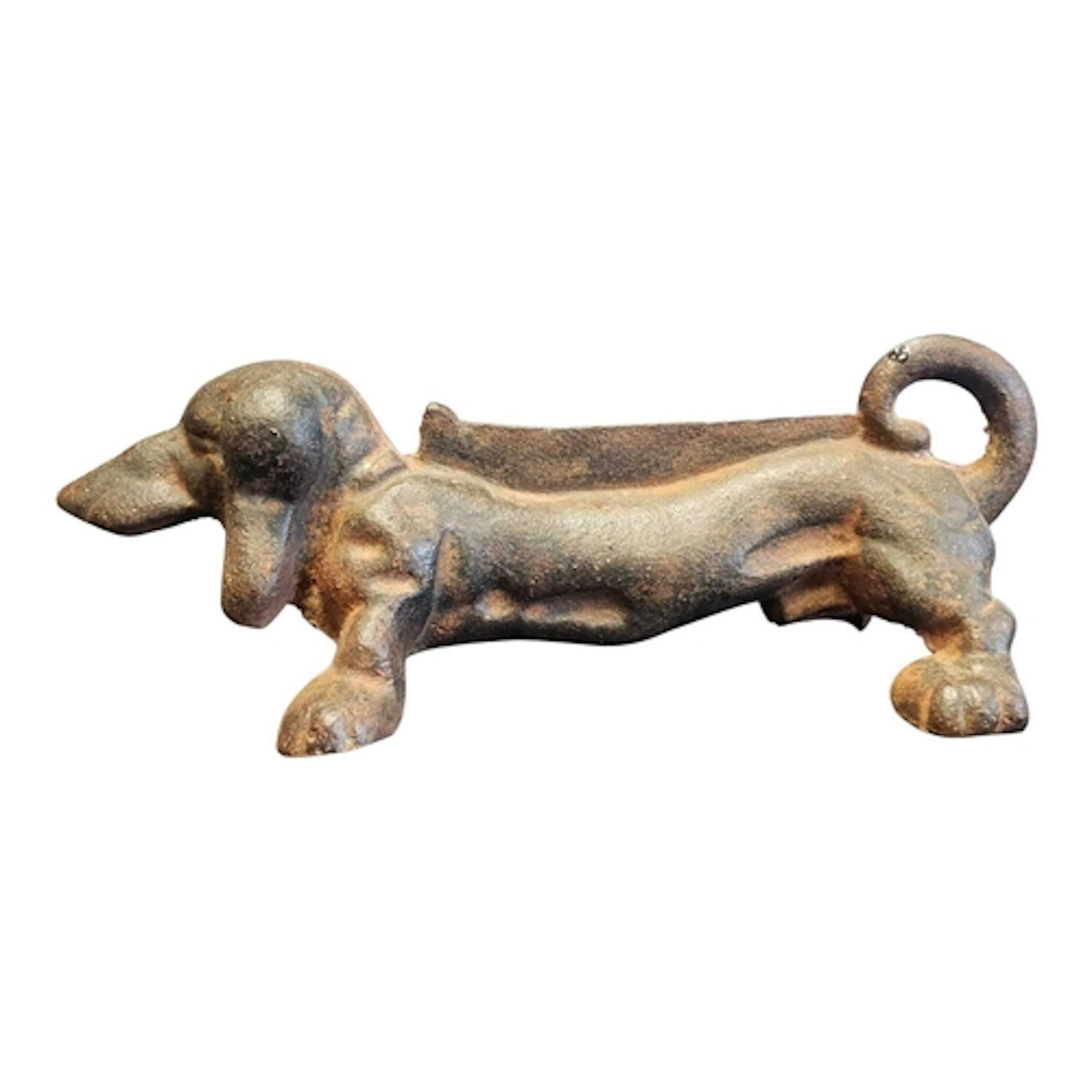 20th century vintage cast iron novelty door stop / boot scra...