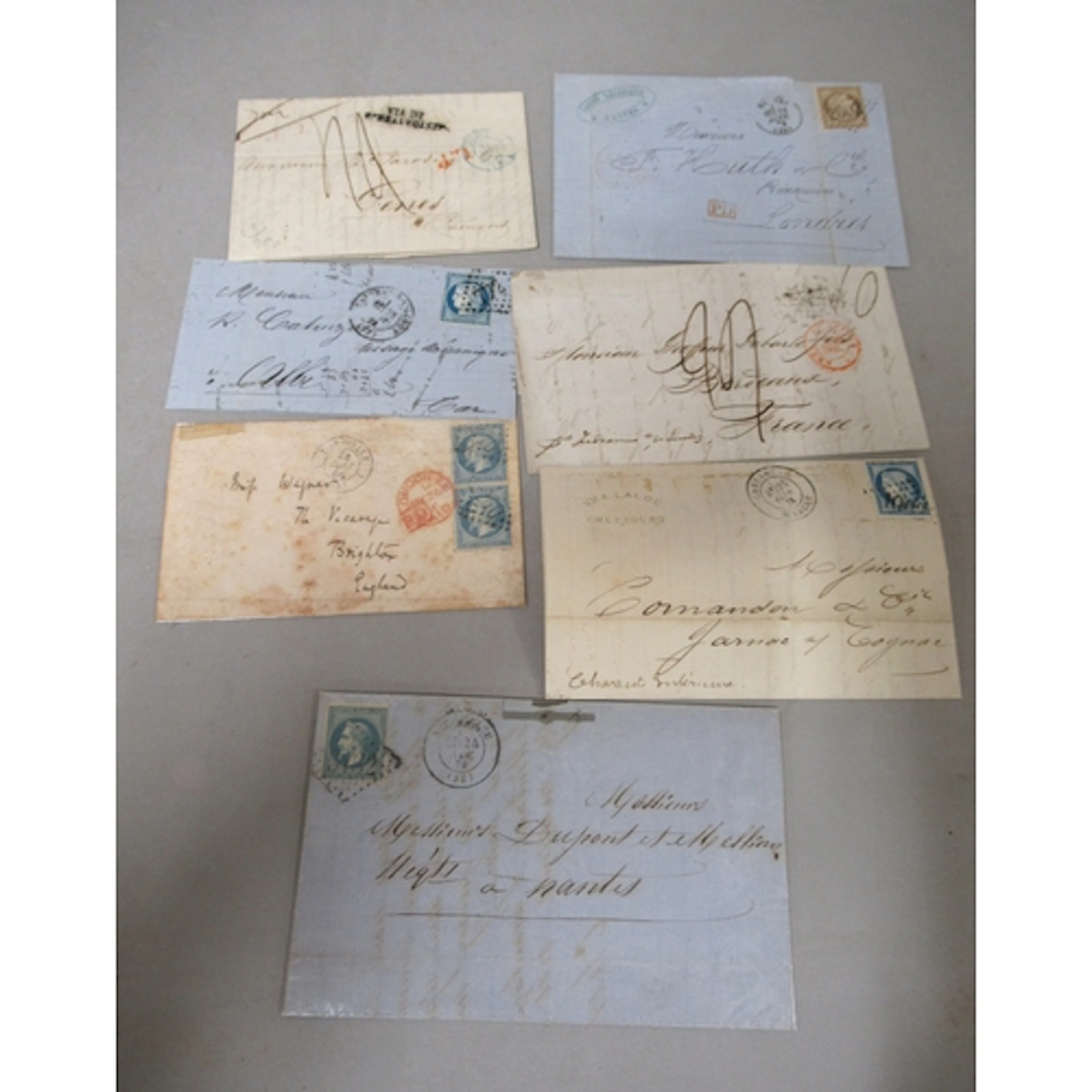 Small collection of antique French postal covers