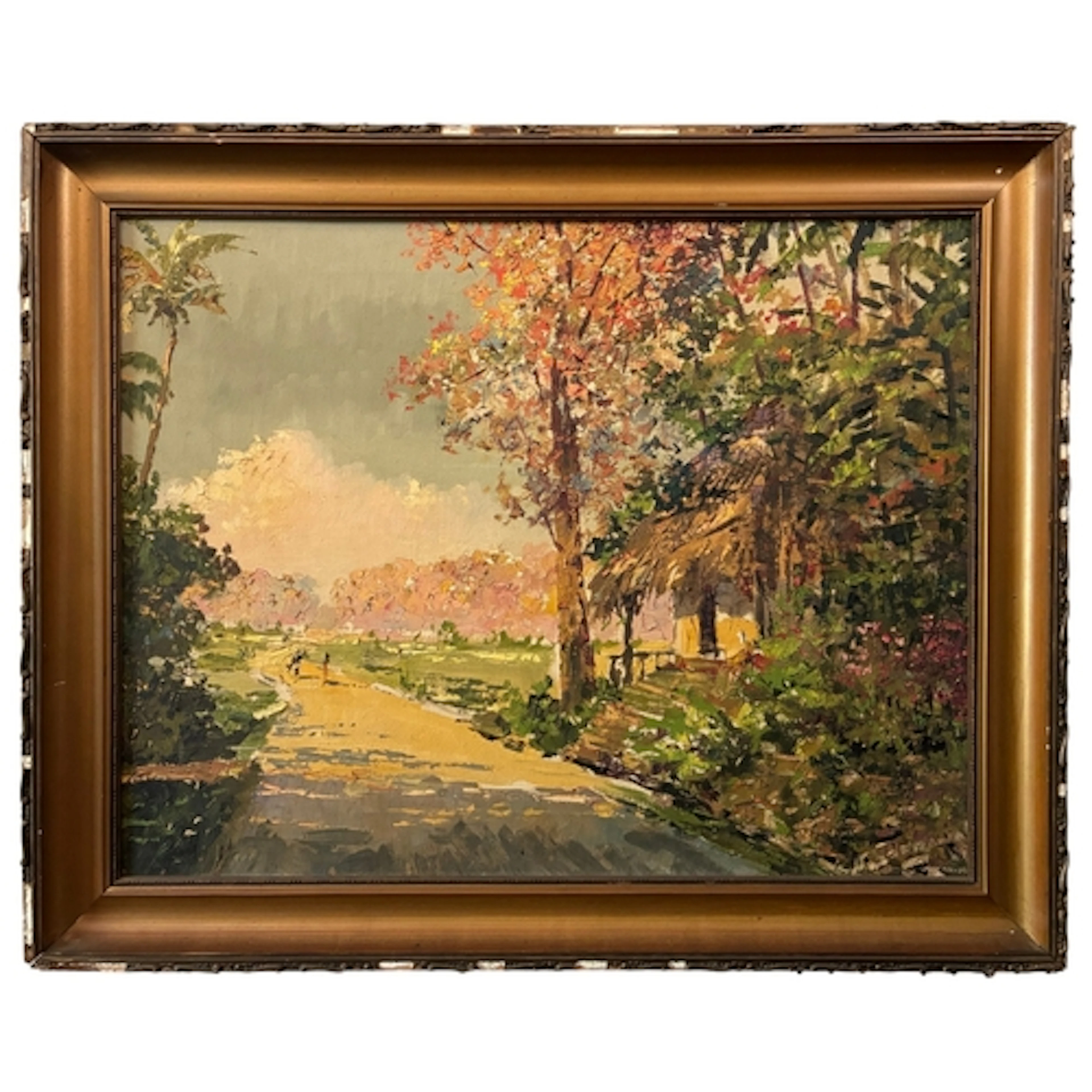 Alexander Sofronoff (1901-1948) - Sri Lankan village path, o...