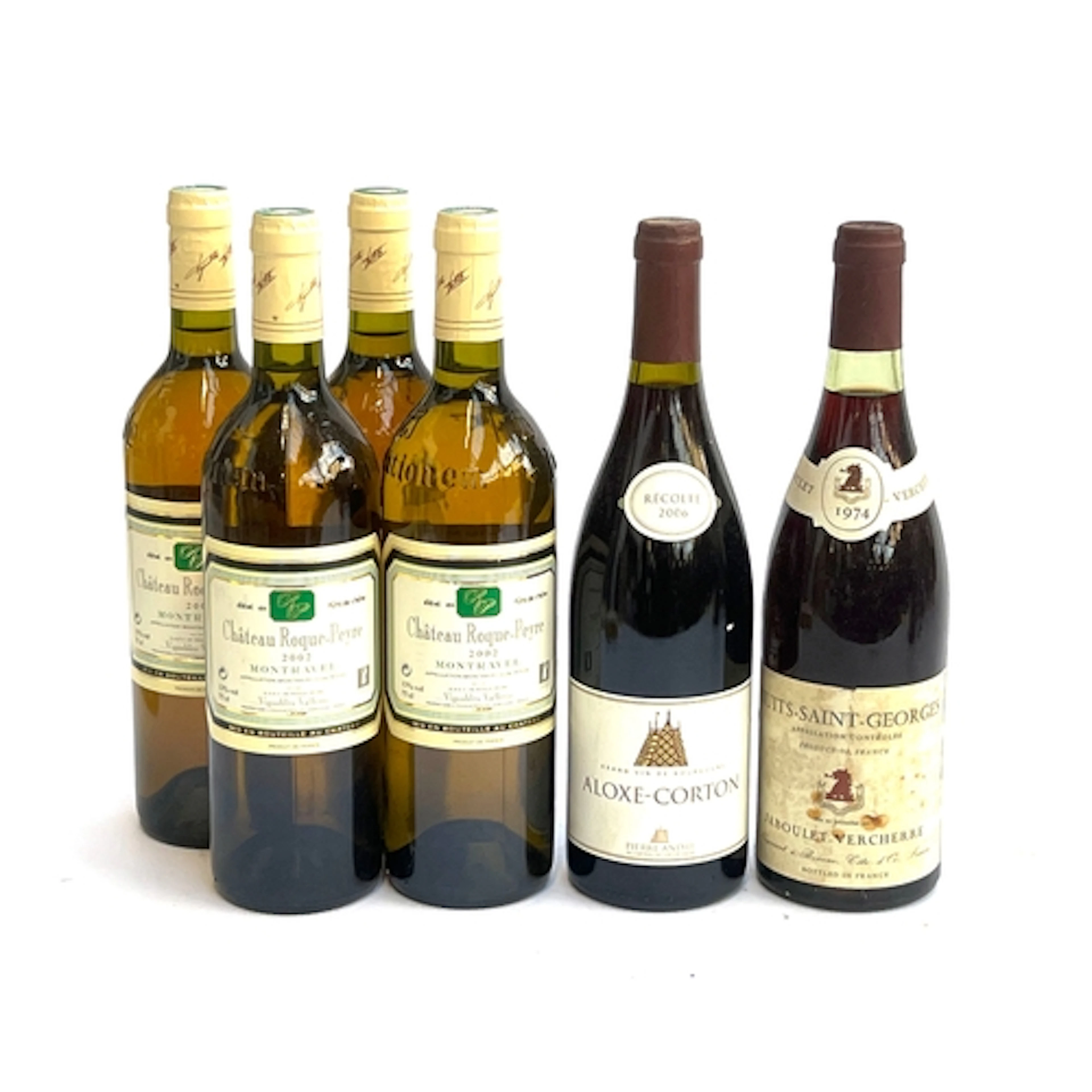 2002 Chateau Roque-Peyre Montravel, 4x75cl; 2006 Aloxe-Corto...