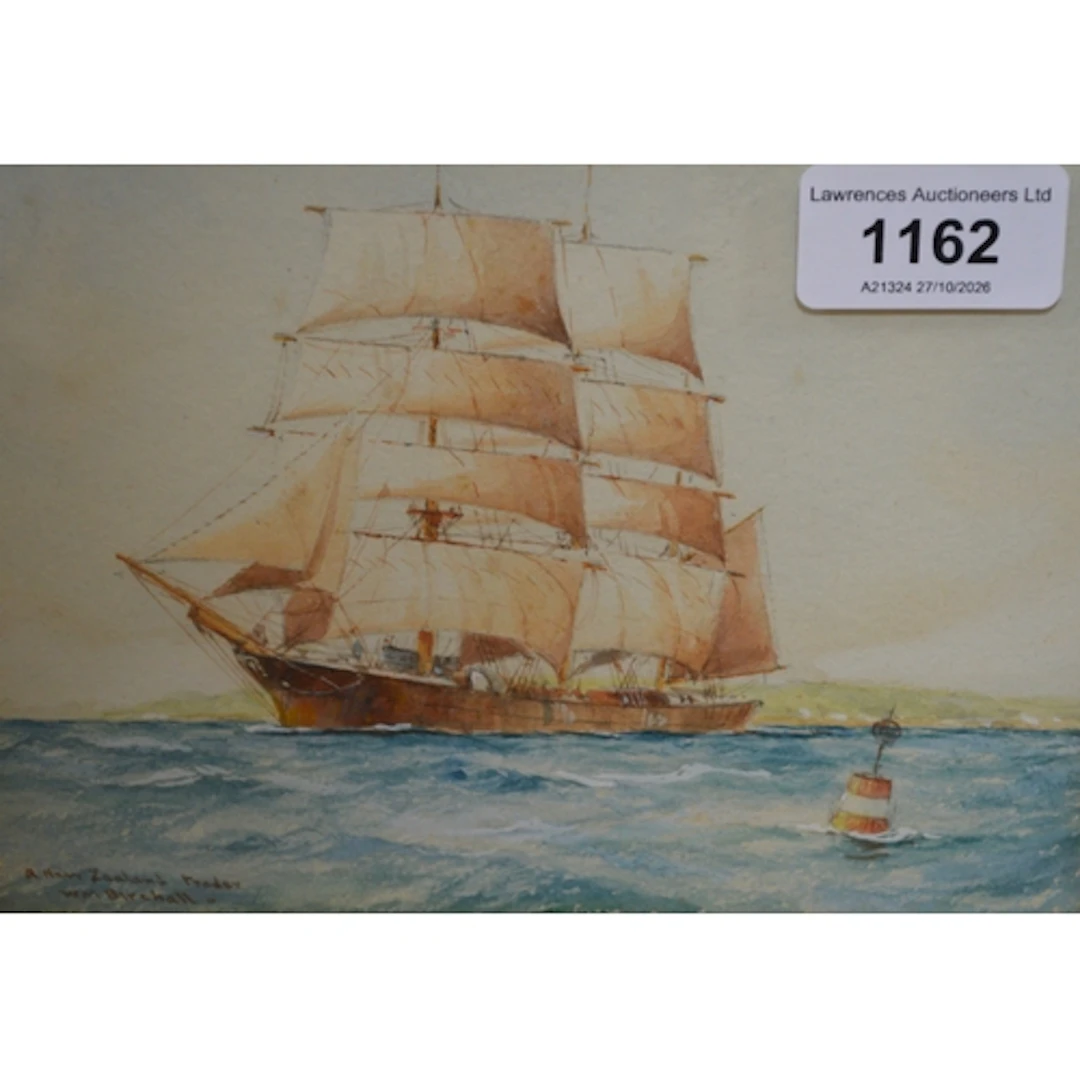 William Minshall Birchall, watercolour, ' a New Zealand Trad...