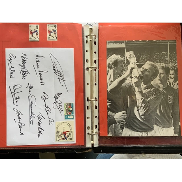 1966 World Cup Fully Signed England Football Autographs: Fol...