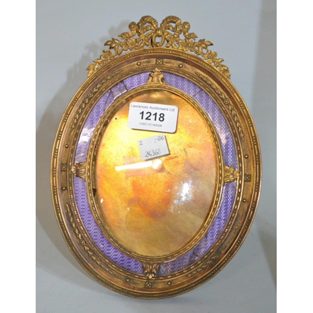 Late 19th / early 20th Century French ormolu and mauve trans...