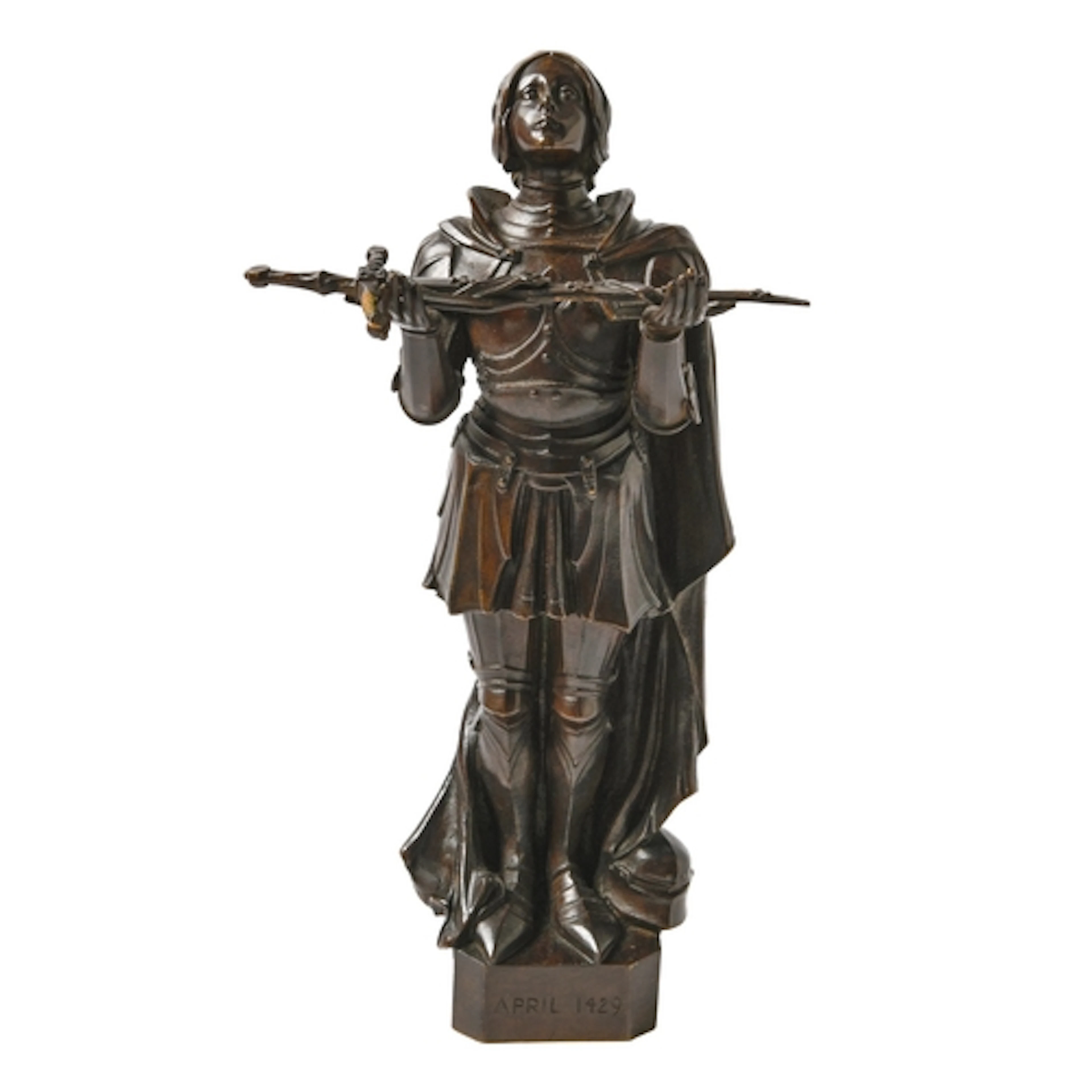 Bromsgrove Guild of Applied Arts. A bronze statuette of Joan...