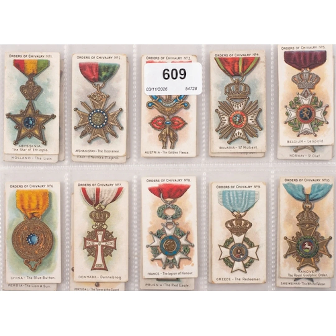 A part set of Taddy 'Orders of Chivalry' cigarette cards (2...