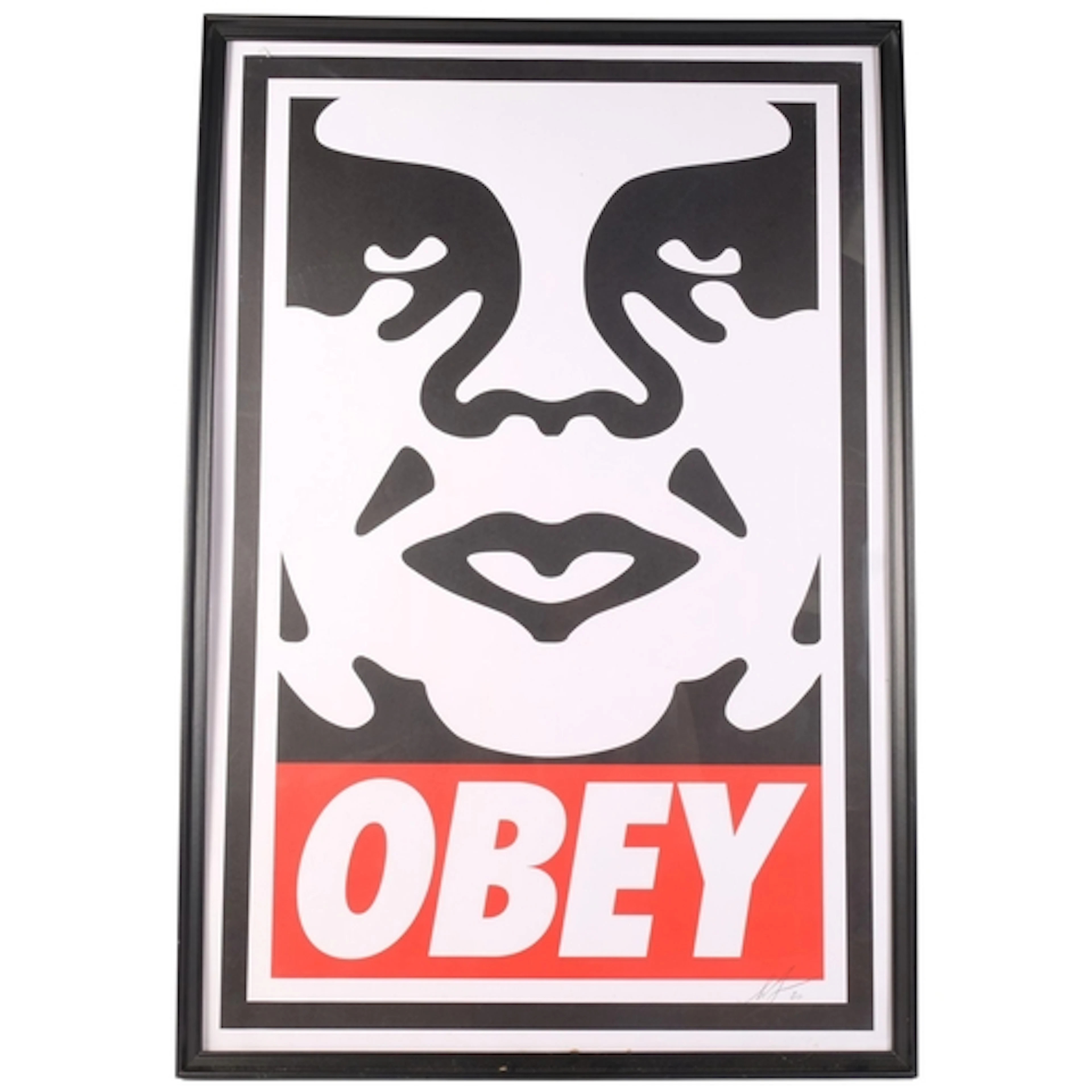 Shepard Fairey, lithographic poster print, "OBEY", 95cm x 64...