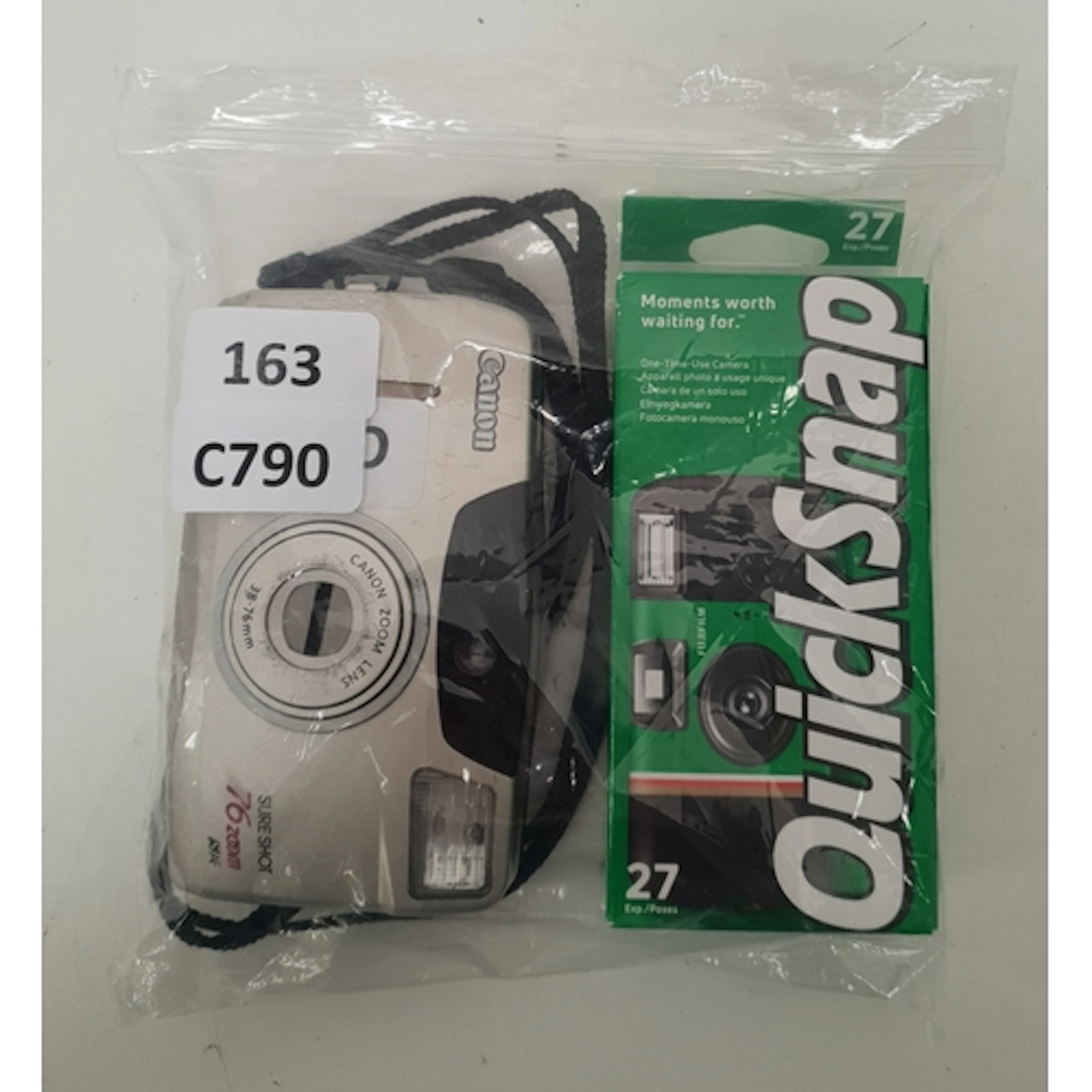 TWO CAMERAS comprising a Canon Sure Shot 76 Zoom and a Fuji...