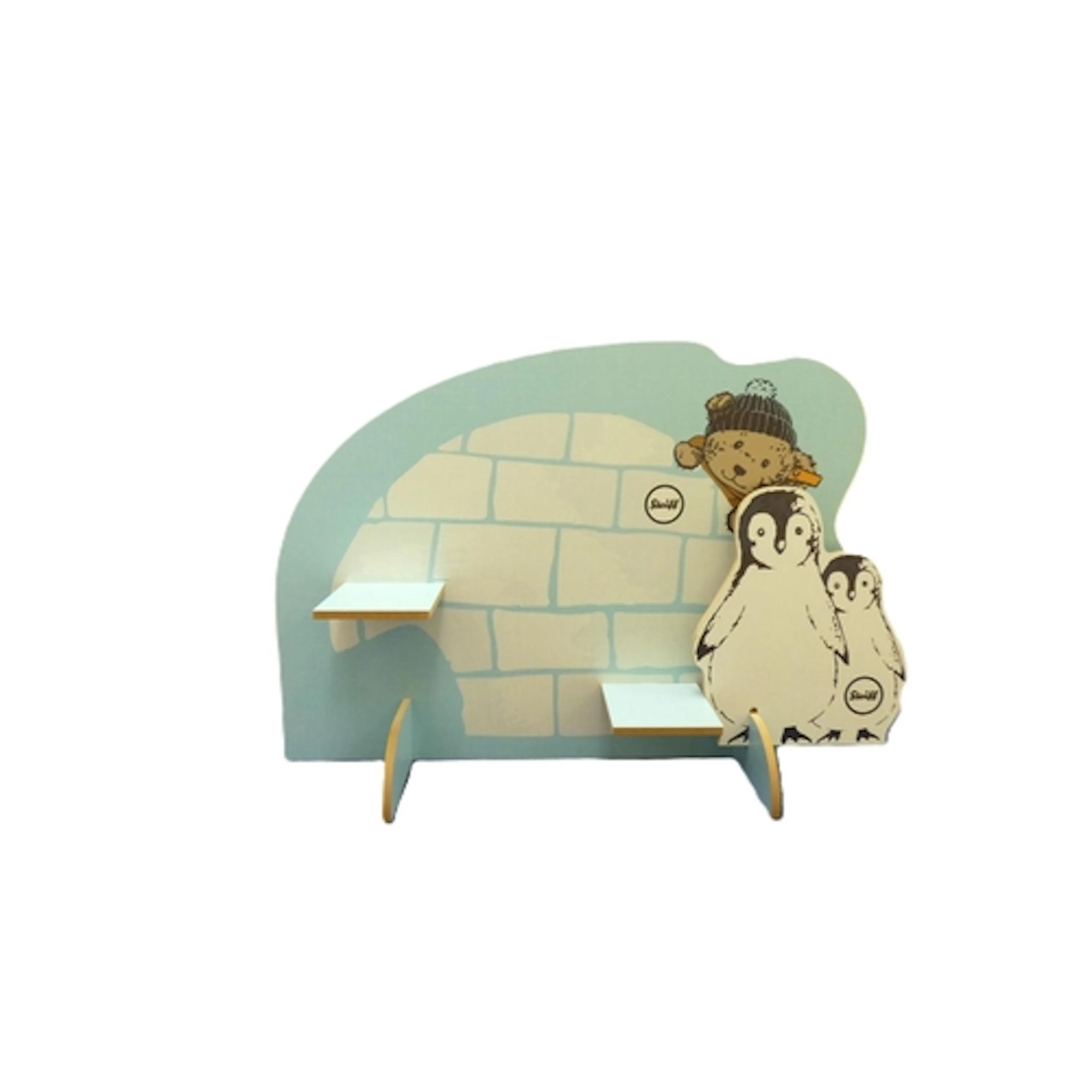 Steiff. Polar shop display stand complete with outer cardboa...