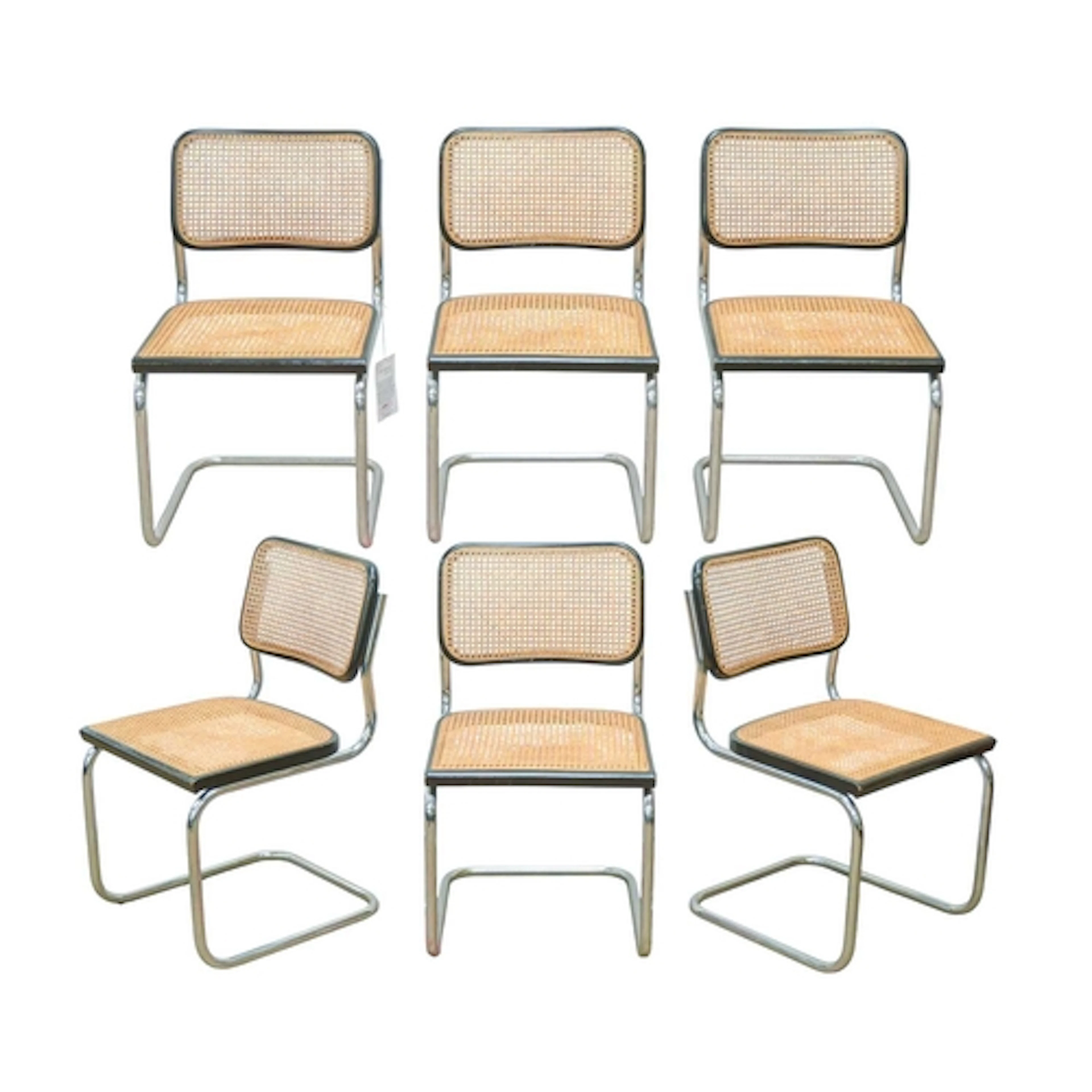 After Marcel Breuer. A set of six 'Cesca' (B32) style dining...