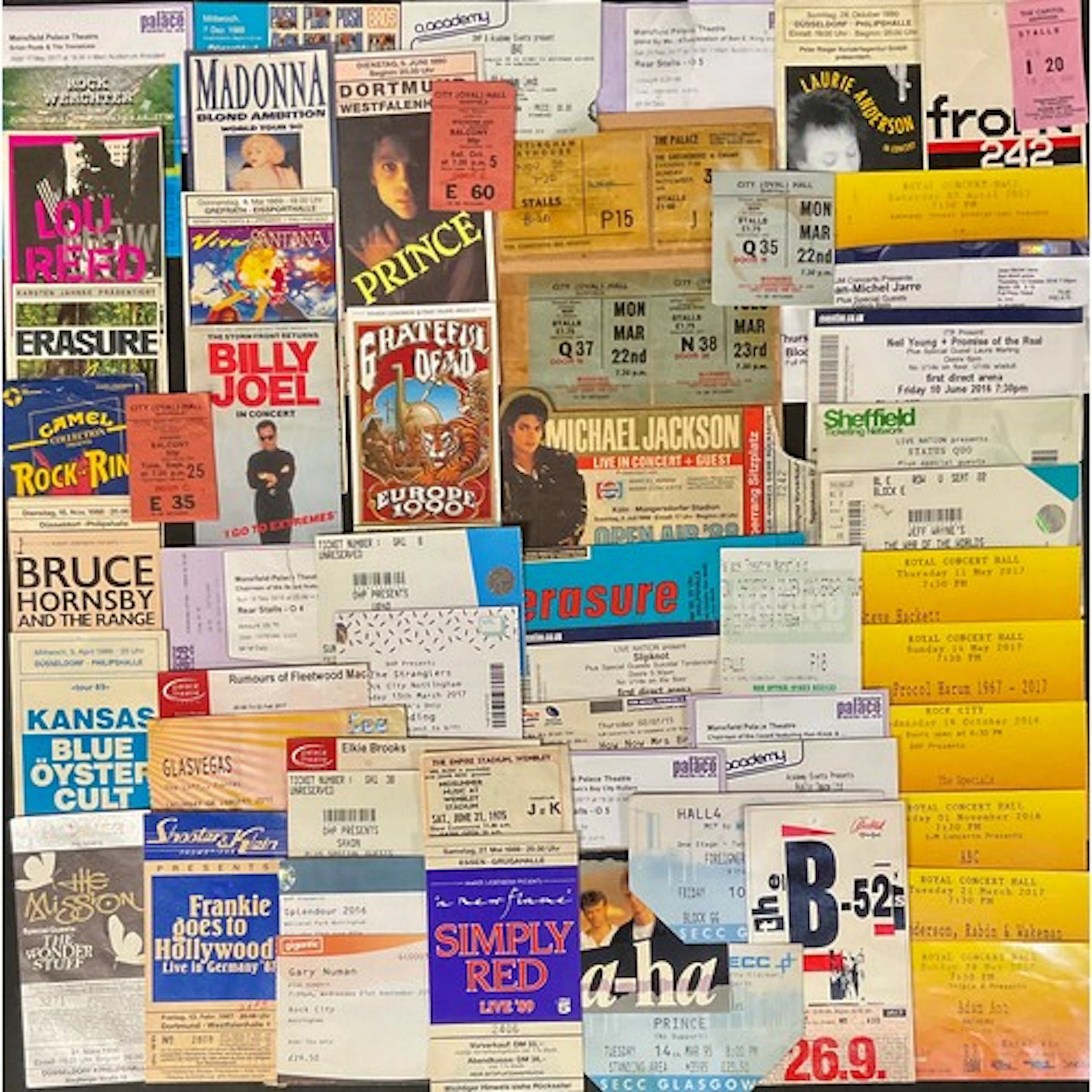 Music Memorabilia - a collection of 1970’s and later concert...