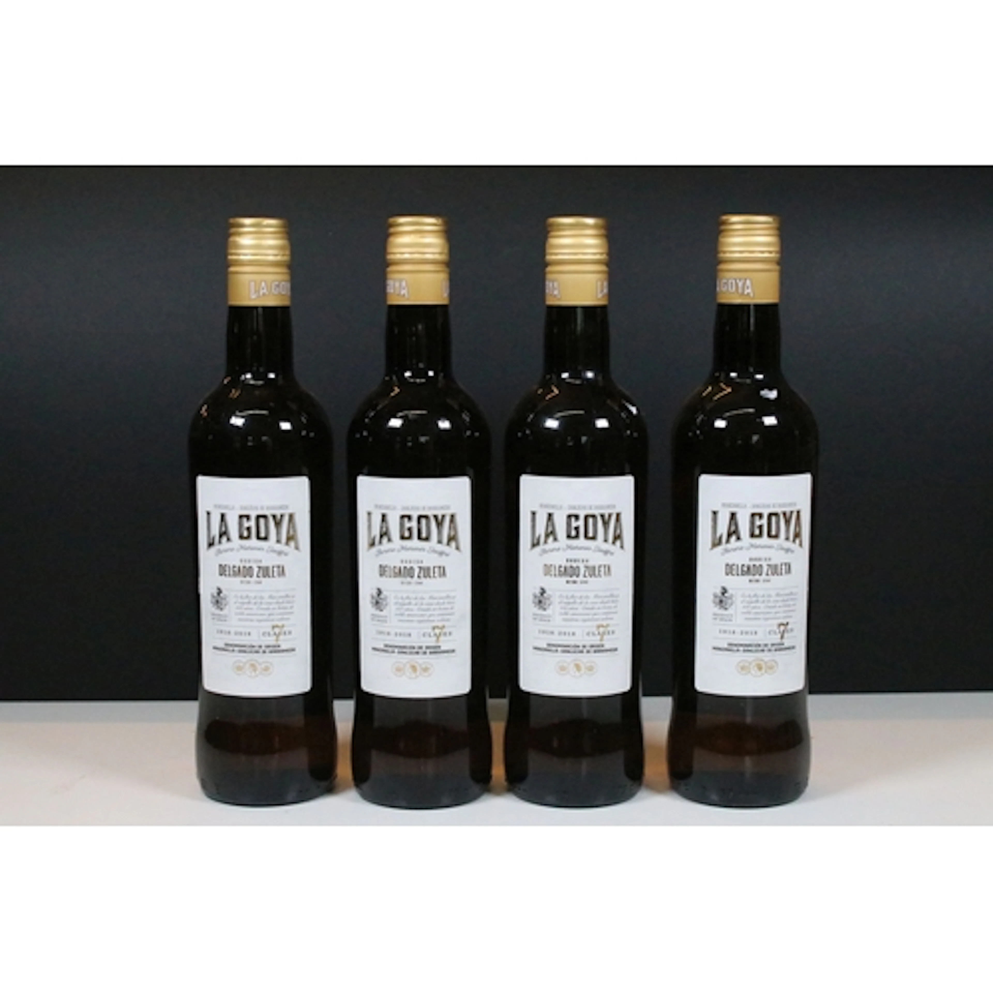 Collection of four bottles of La Goya Delgado Zuleta, 75cl (...