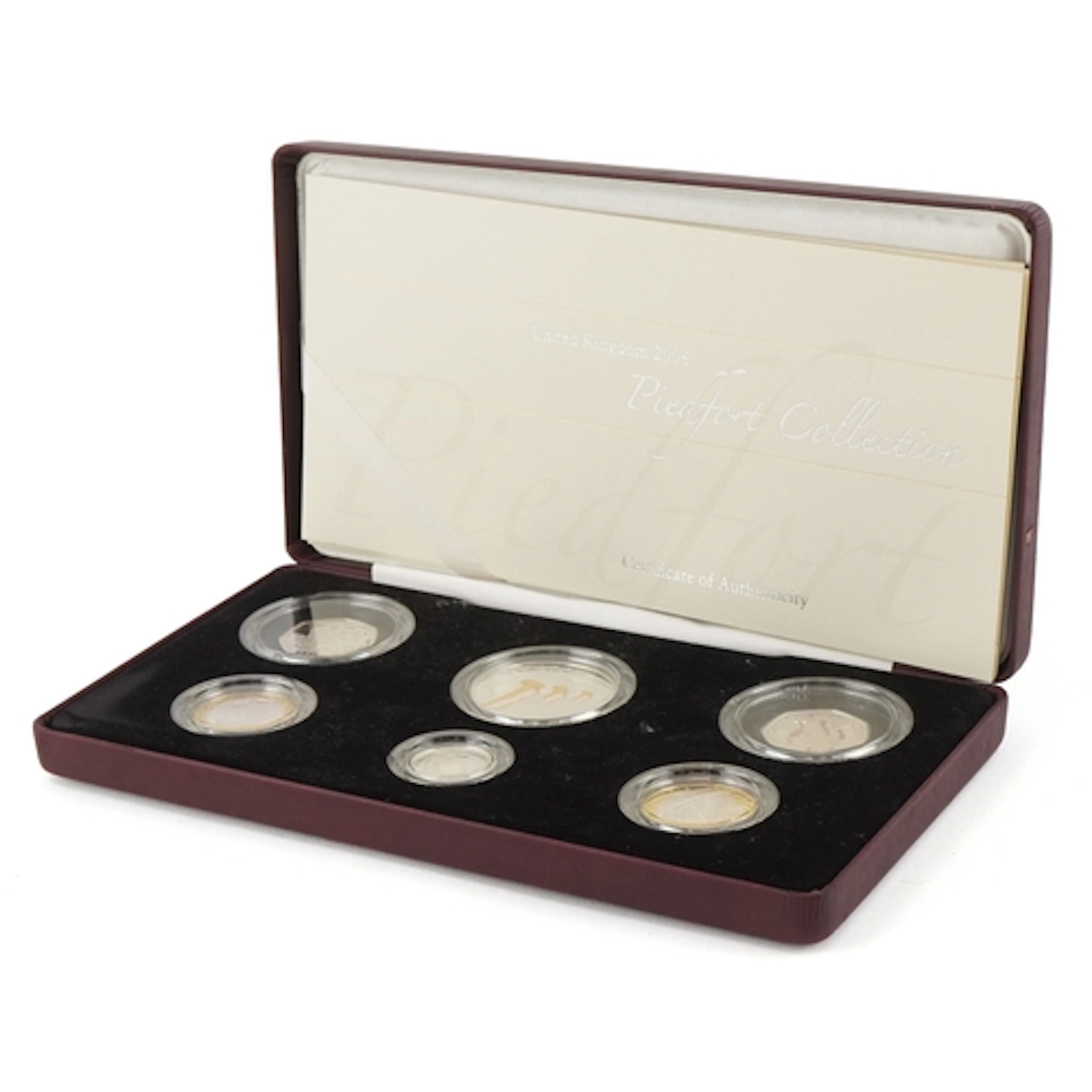 A Royal Mint 2006 silver proof piedfort coin set comprising ...