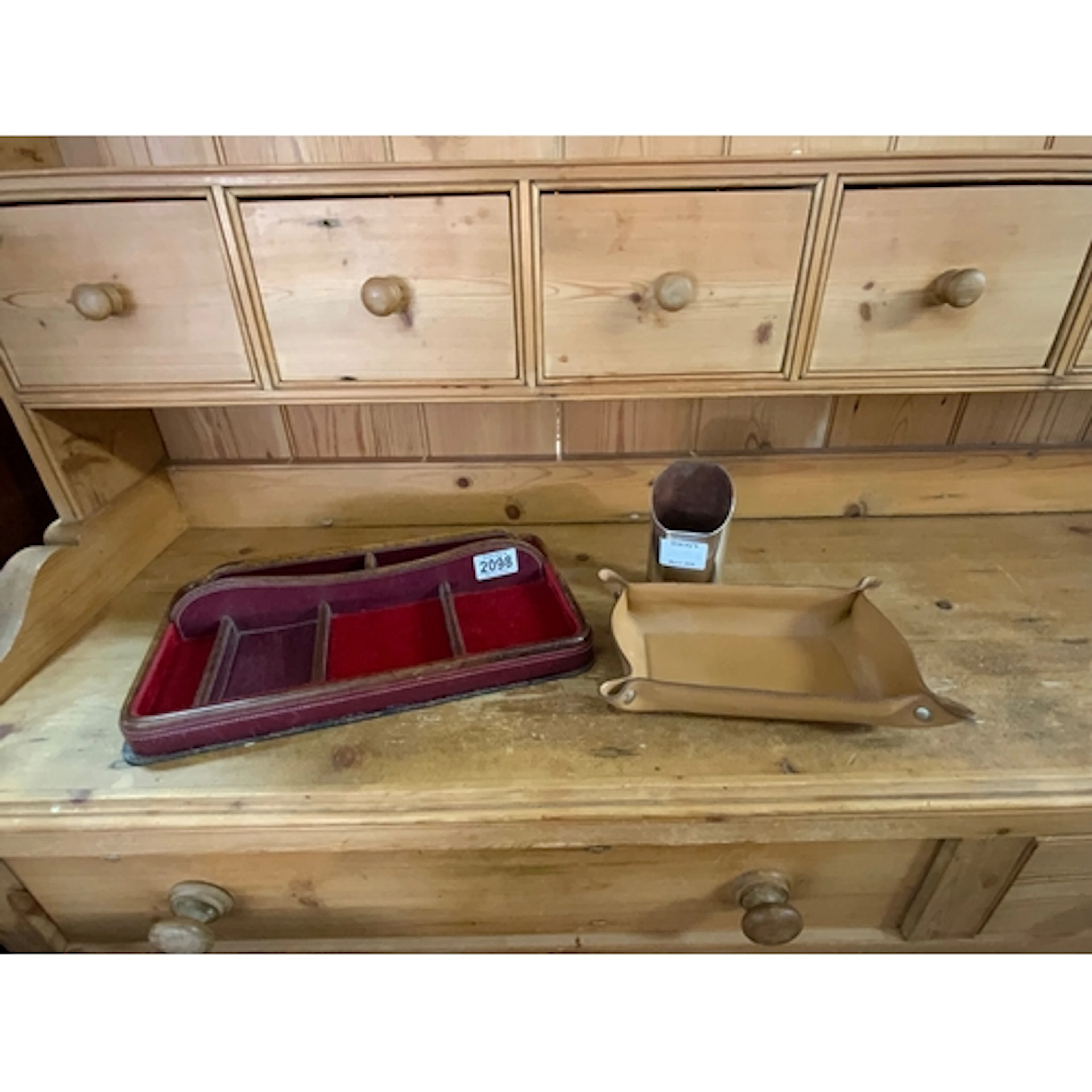 A Vintage Leather Gucci desk stand (leather and Burwood), Ch...