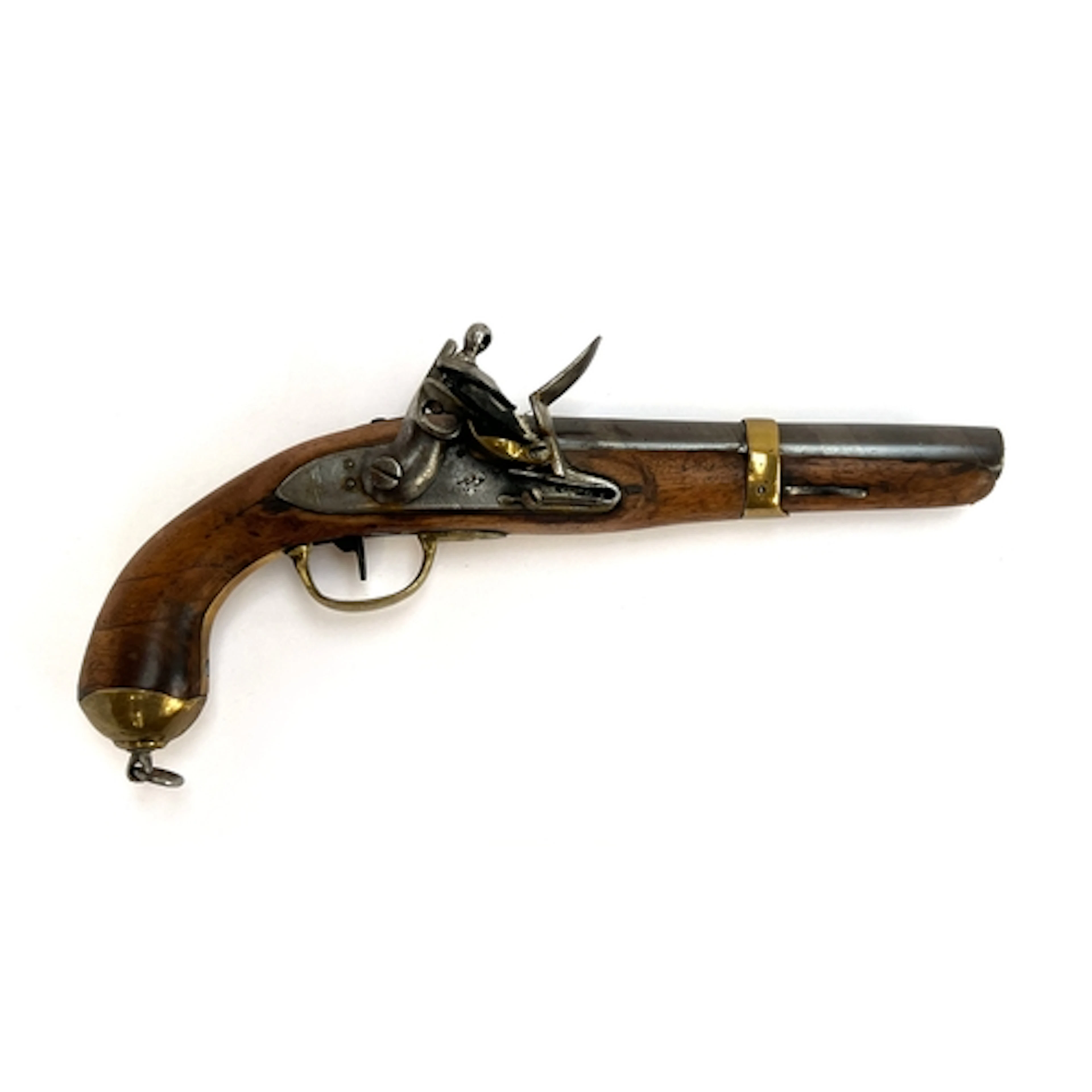 A 19th century flintlock pistol, 8" barrel