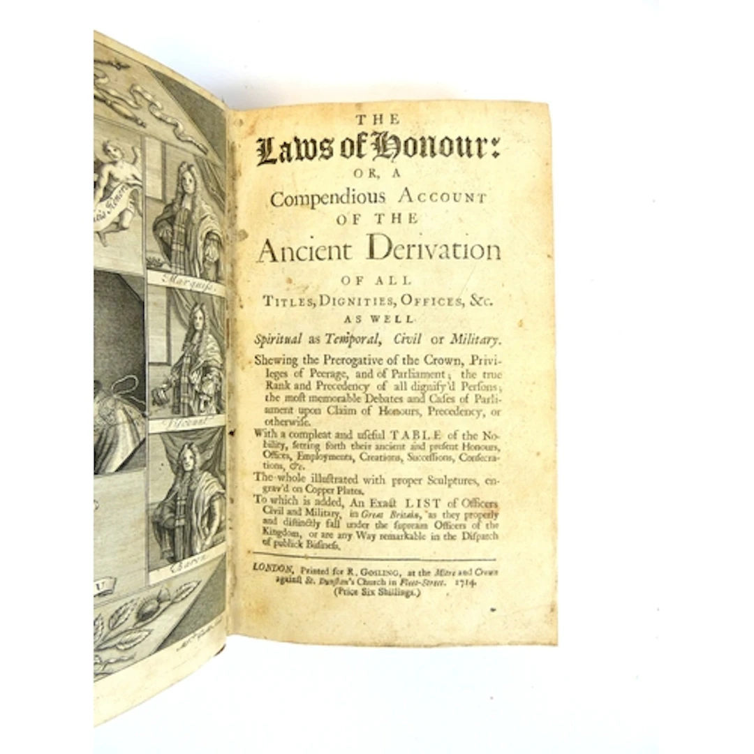(GOSLING R.) The Laws of Honour or a Compendious ...