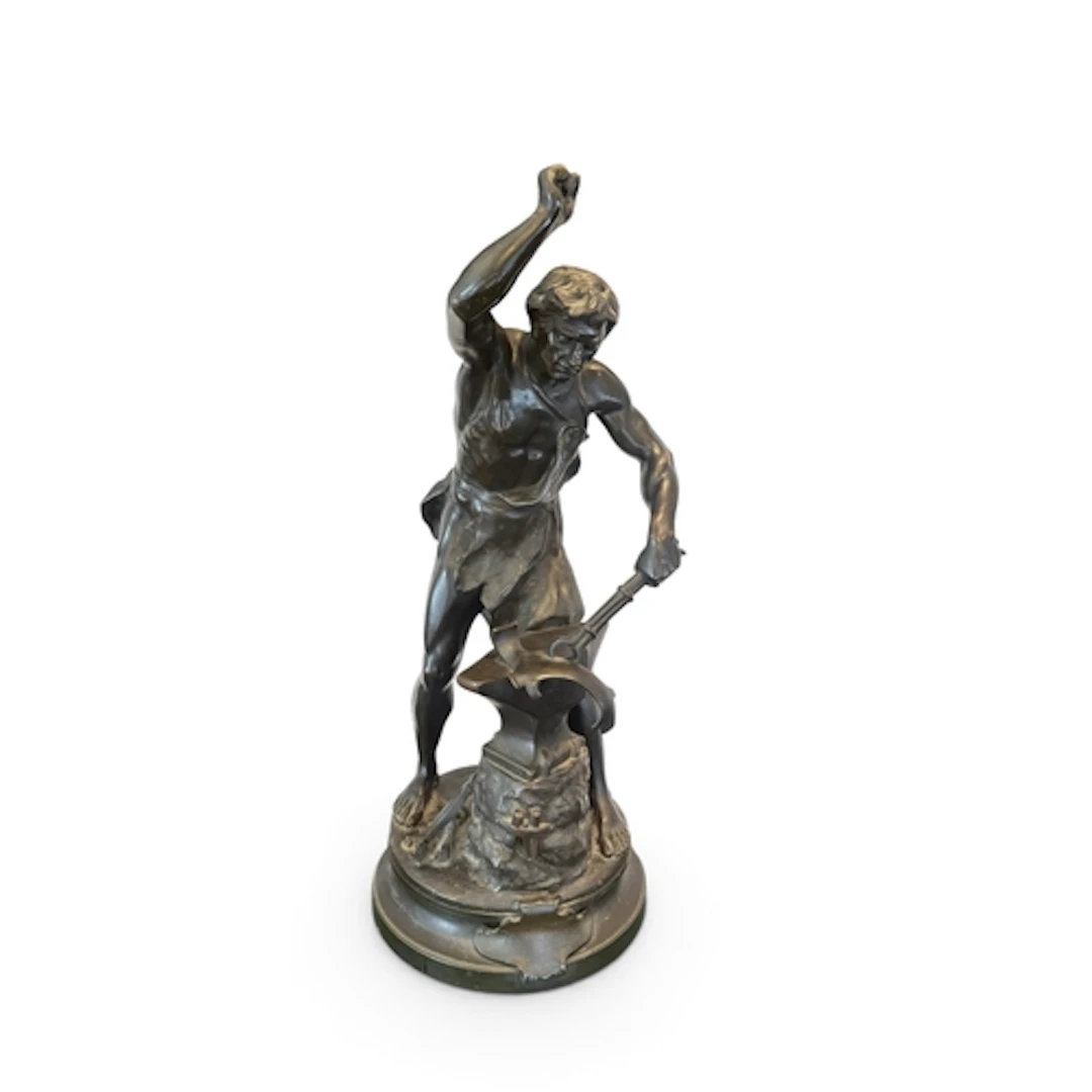 AFTER ADRIEN ETIENNE GAUDEZ (1845-1902): FORGERON, BRONZE Fi...