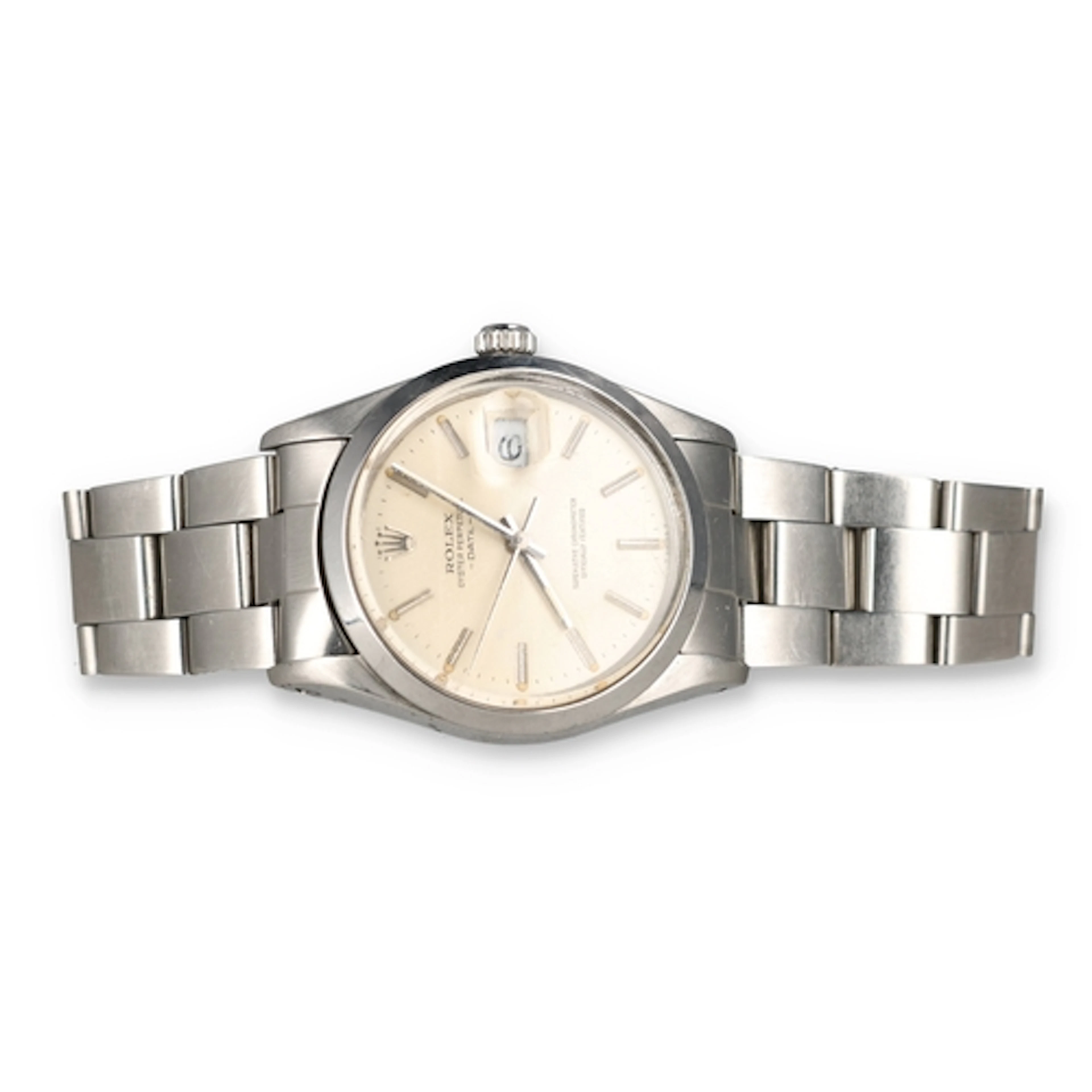 A ROLEX STAINLESS STEEL OYSTER PERPETUAL DATE 28mm 78350....